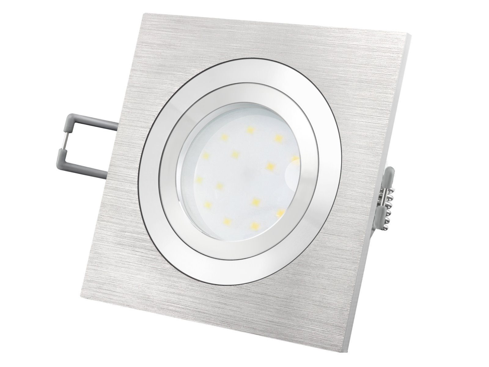 SSC-LUXon LED Einbaustrahler 6x QF-2 Einbaustrahler 4W LED Lichtfarbe warm neutral kalt schwenkbar, Tageslichtweiß, Warmweiß, Neutralweiß