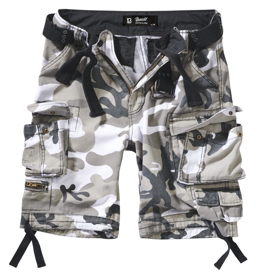 Brandit Cargohose Herren Bermuda Cargo Shorts knielang Kurze Hose Short Gürtel Knielang