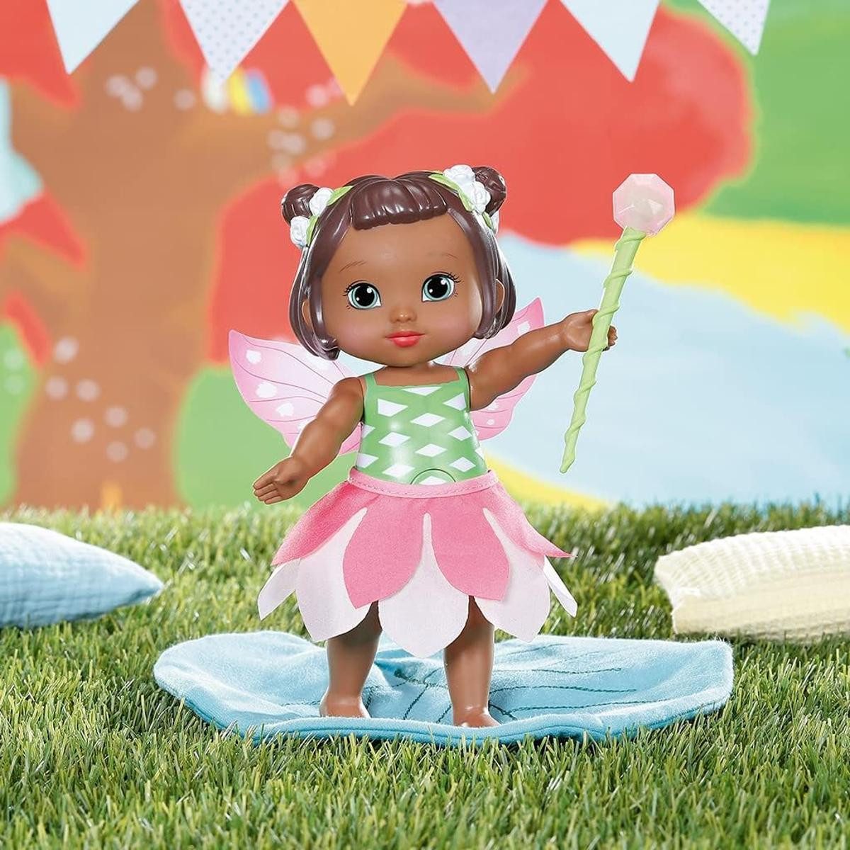 ZAPF Anziehpuppe BABY born Fairy Peach 18 cm Feen-Puppe mit flatternden Flügeln 833773