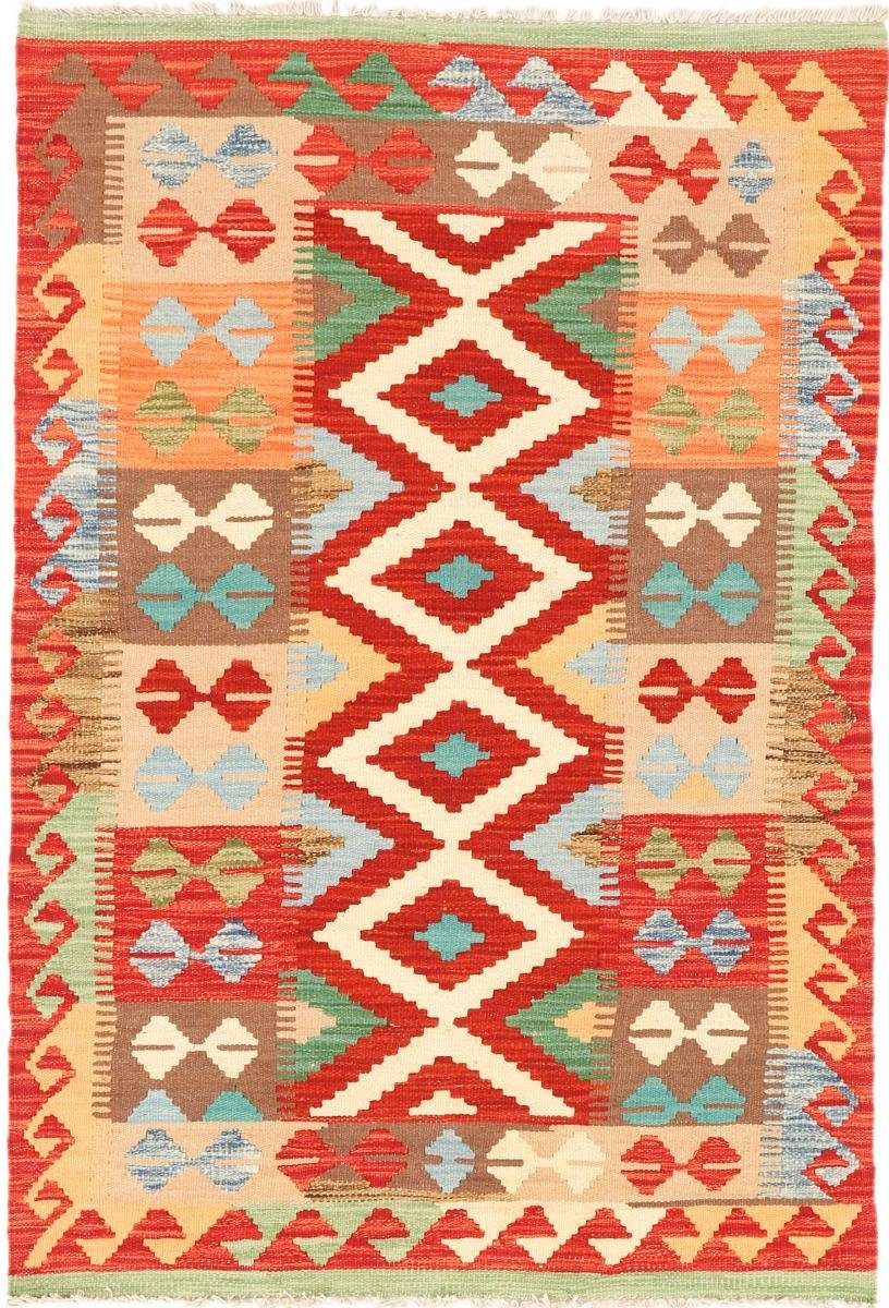 Orientteppich Kelim Afghan 98x146 Handgewebter Orientteppich, Nain Trading, rechteckig, Höhe: 3 mm