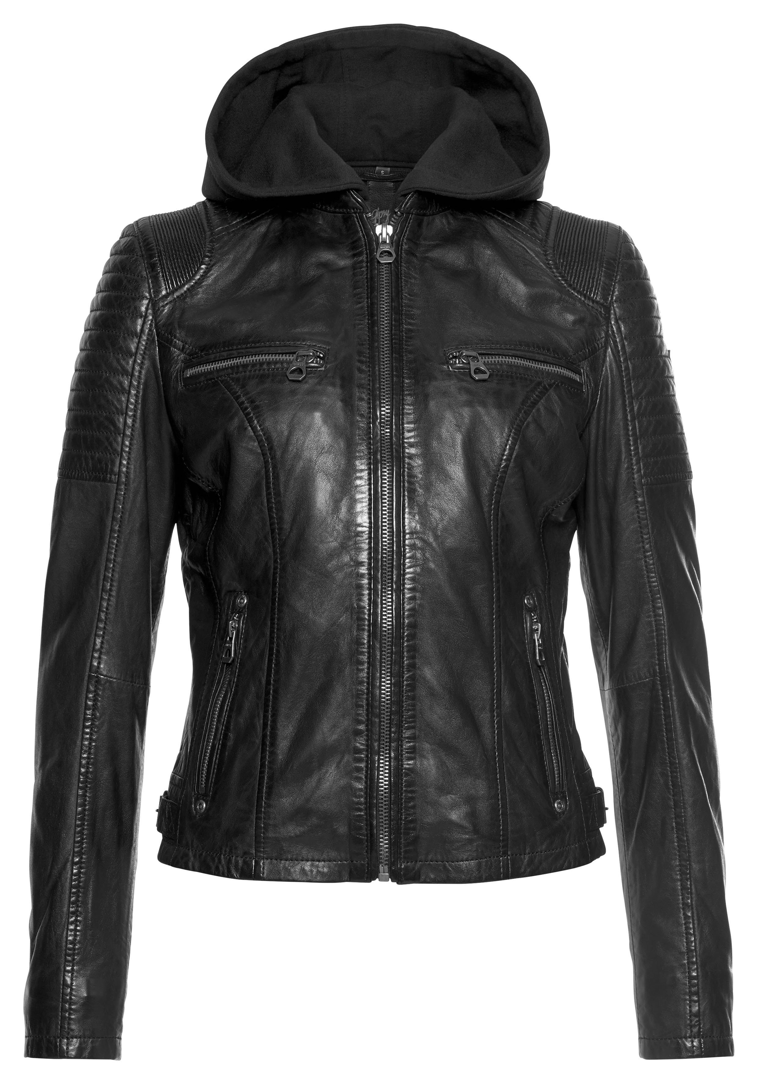 2-in-1-Jacke Kapuzen-Sweat-Einsatz mit - Bikerjacke abnehmbarem SAMINA Gipsy