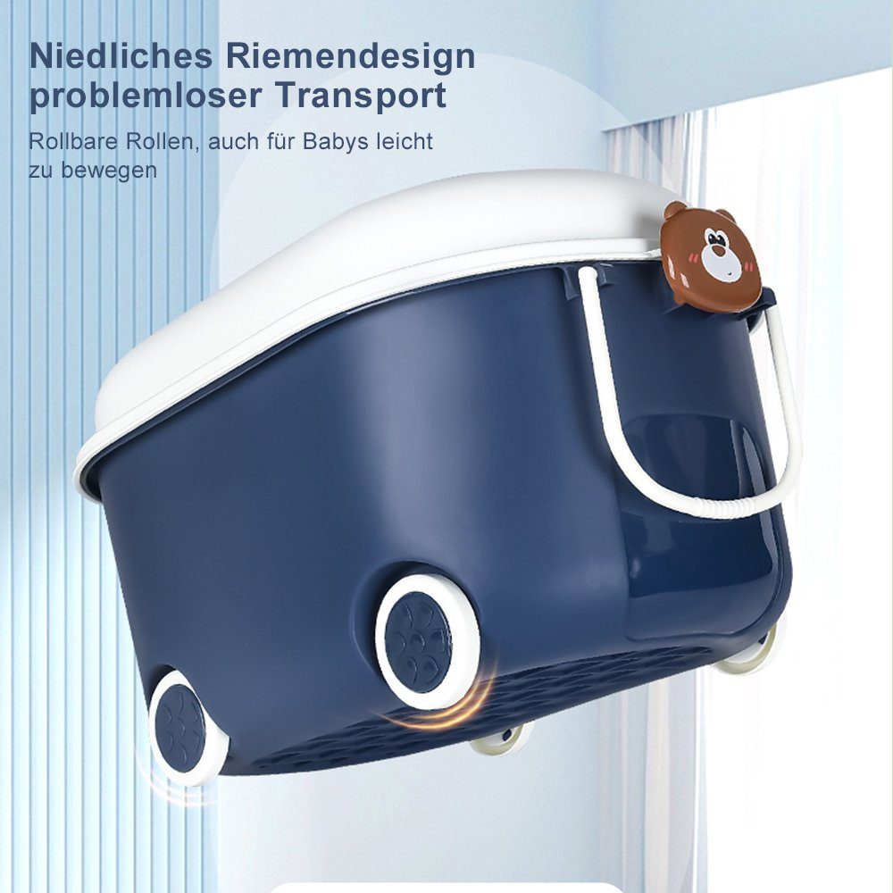 Creliv Spielzeugtruhe Spielzeugboxen Set 3er – stapelbare Kisten mit Deckel für Kinder