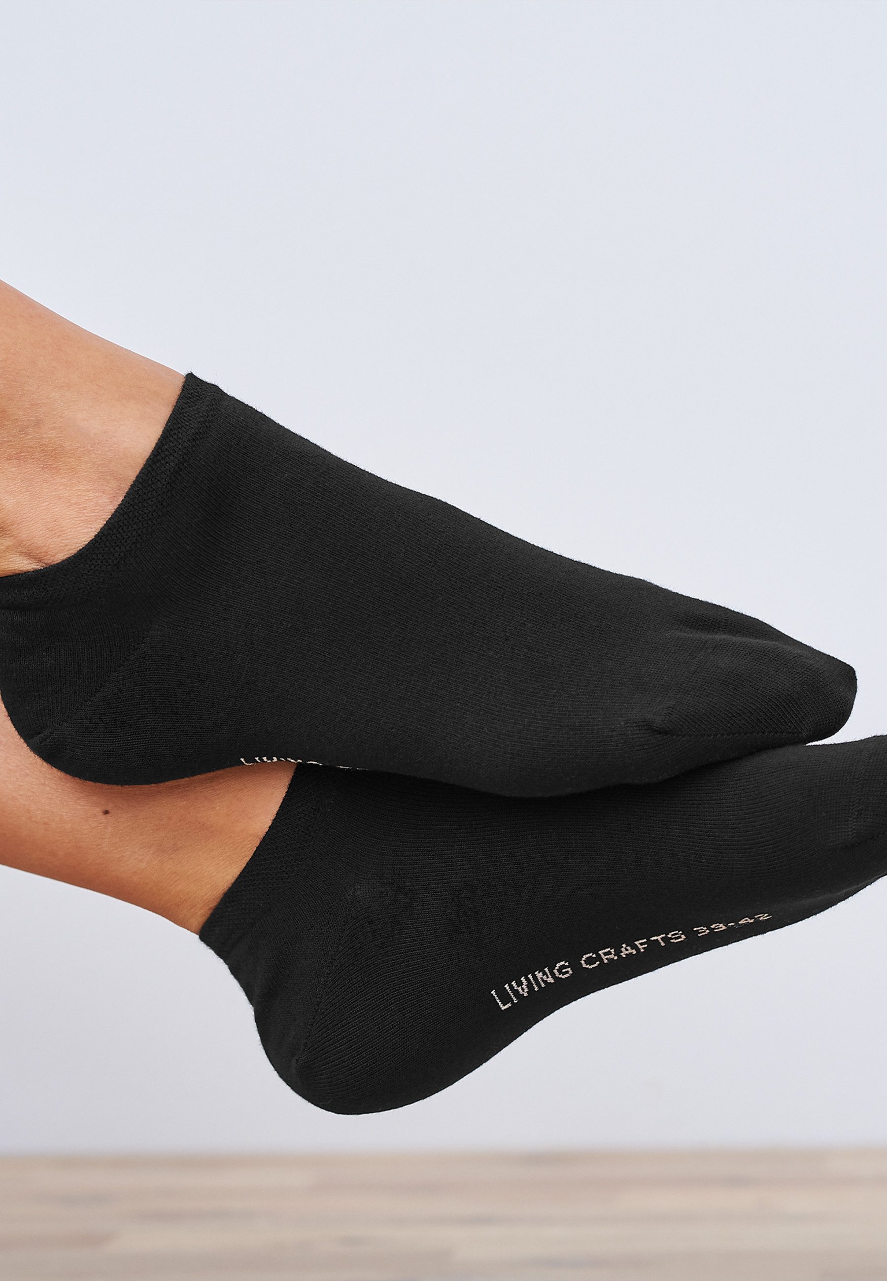 LIVING CRAFTS Sneakersocken ABBY, 2er Pack GOTS zertifiziert