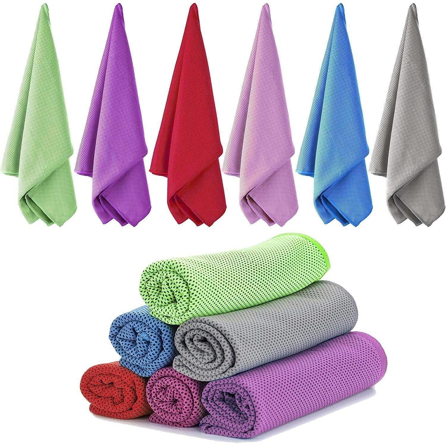 LuxusKollektion Sporthandtuch Kühlhandtuch Mikrofaser 6 Stück, (6-St)