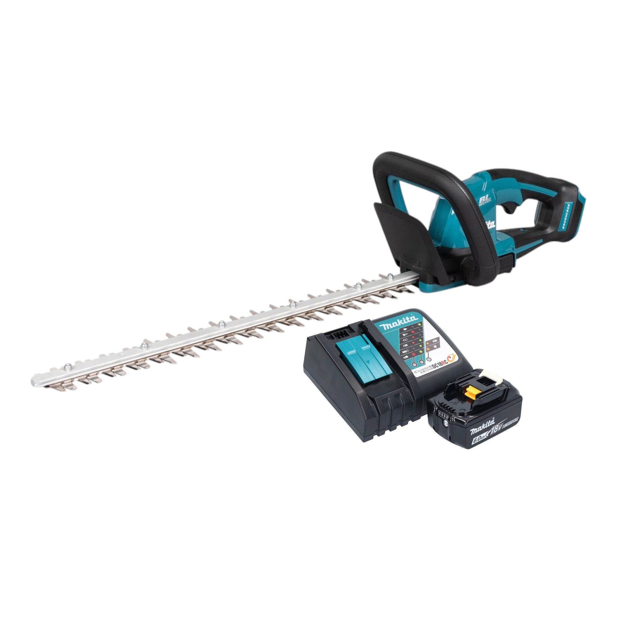 Makita Akku-Heckenschere DUH 506 RG 18 V 50 cm Brushless + 1x Akku 6,0 Ah + Ladegerät