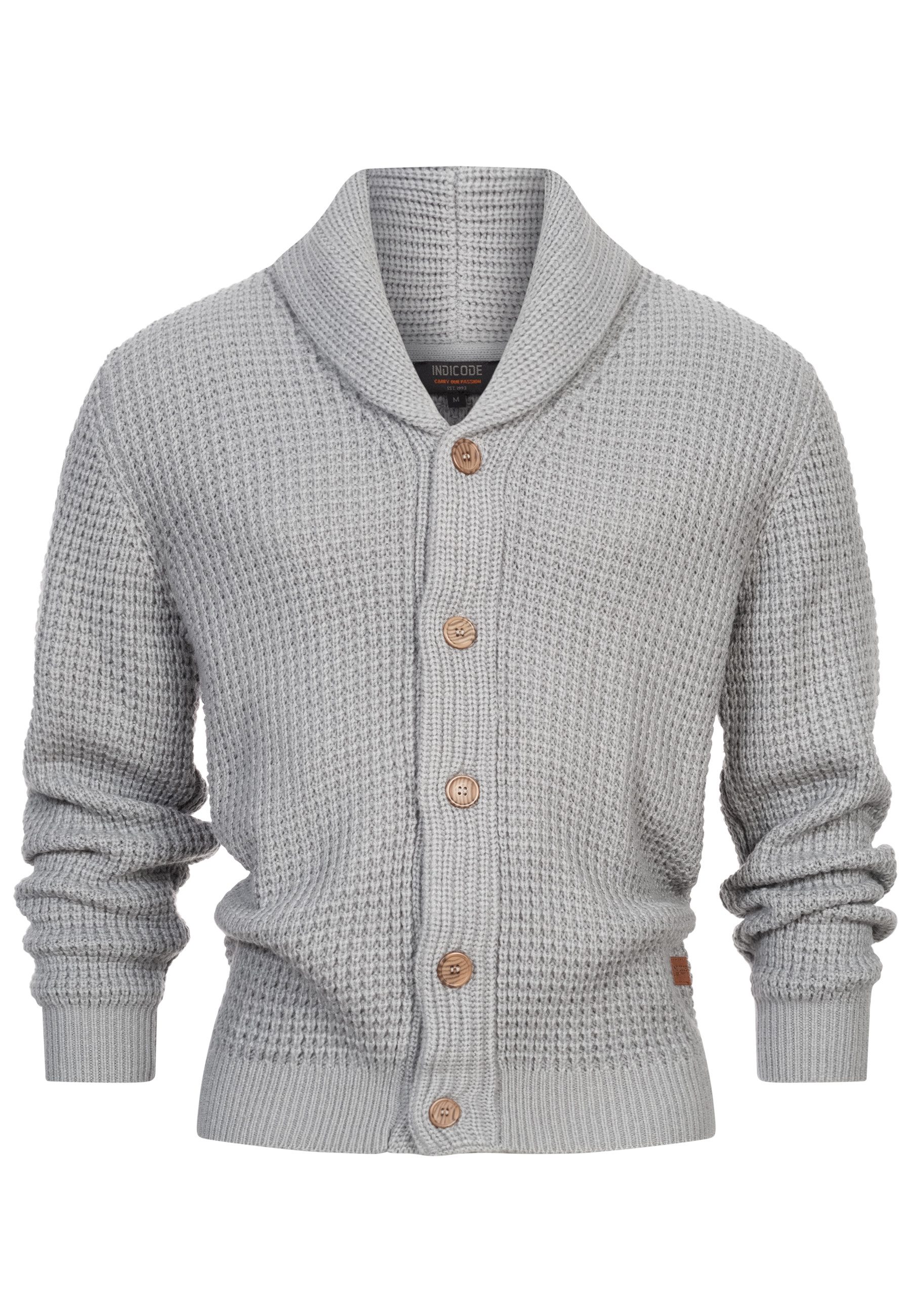 Indicode Strickjacke Herren INBrandox Herrenstrickjacke günstig online kaufen