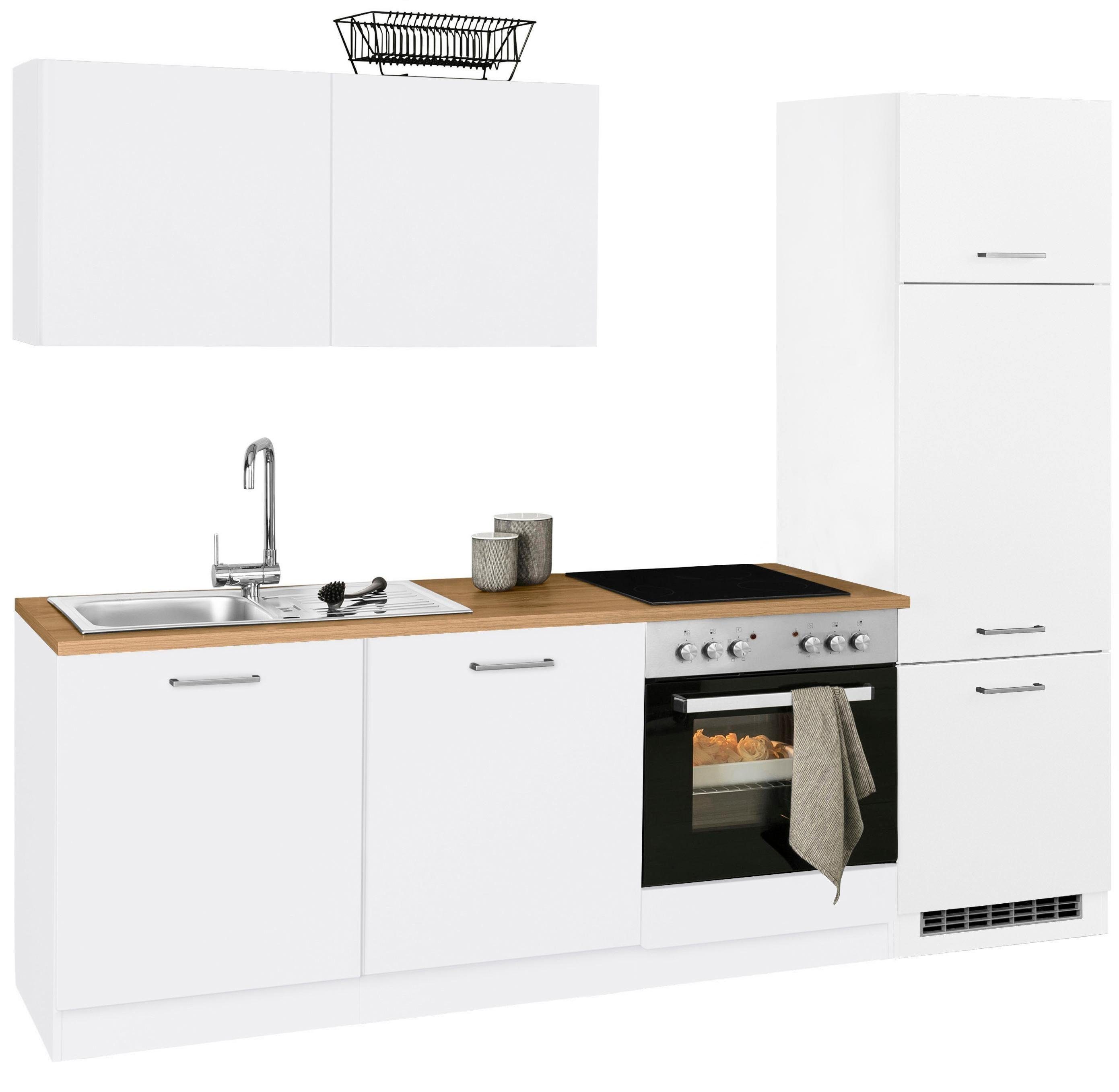 KOCHSTATION Küchenzeile KS-Kehl, ohne E-Geräte, Breite 240 cm, für Kühlschrank