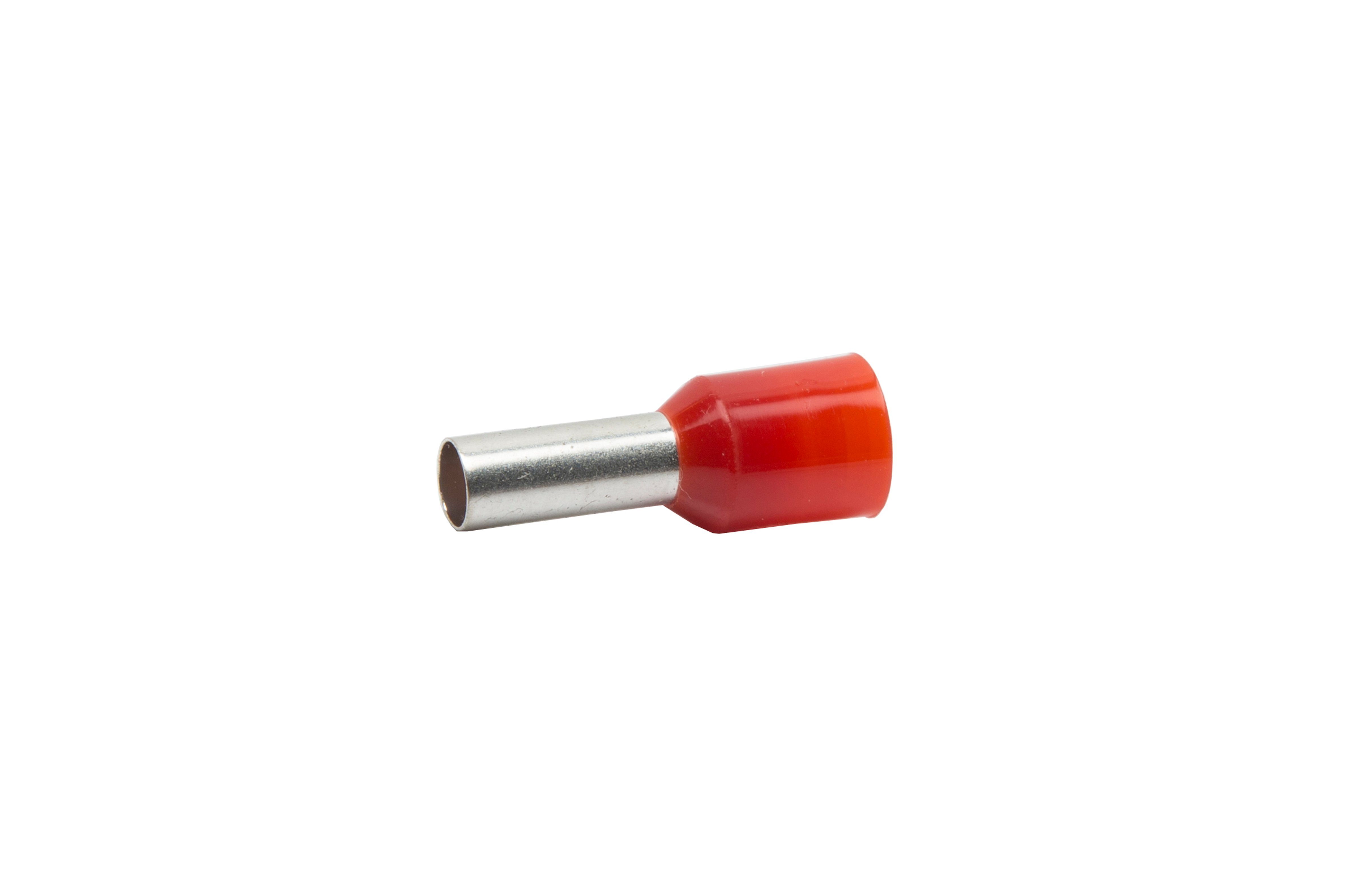 100 isoliert 12mm Hilpress Stück Aderendhülsen Hilpress x rot 10mm² 10,0N.