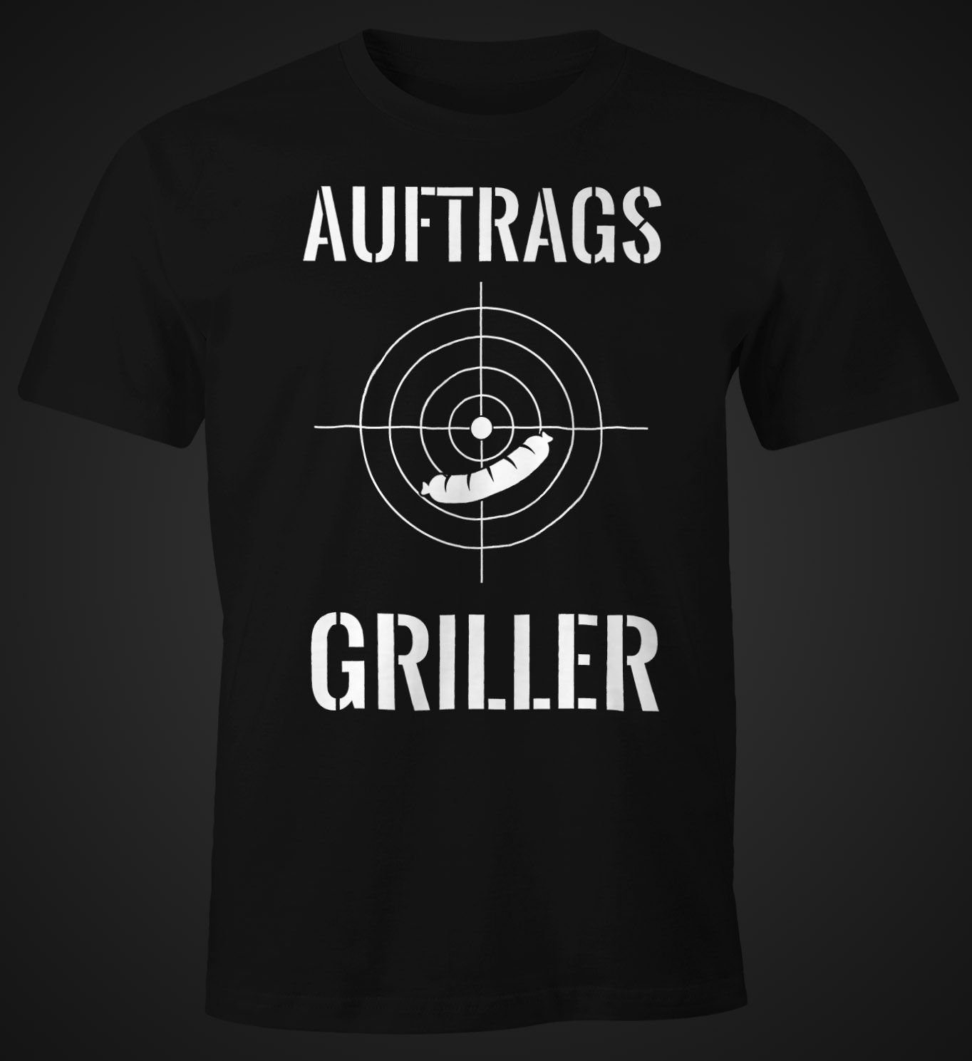 MoonWorks Print-Shirt Auftragsgriller Herren T-Shirt Fadenkreuz günstig online kaufen