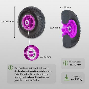 TRUTZHOLM Sackkarren-Rad Sackkarrenrad 260x85 mm 3.00-4 Vollgummi PU Bollerwagenrad, Ersatzrad