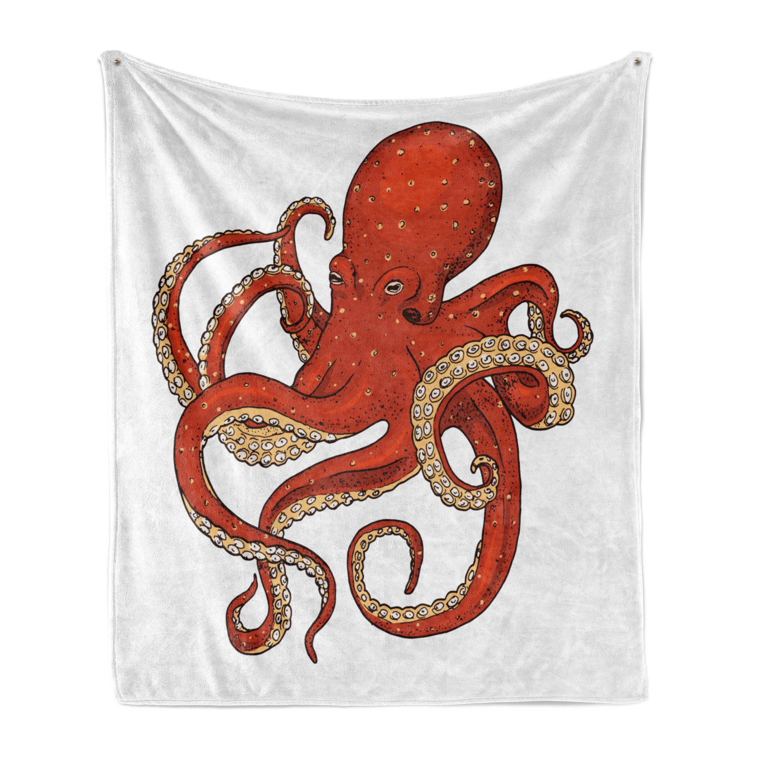 Wohndecke Gemütlicher Plüsch Tattoo den Außenbereich, und für Innen- Drawing Abakuhaus, Nautical Octopus