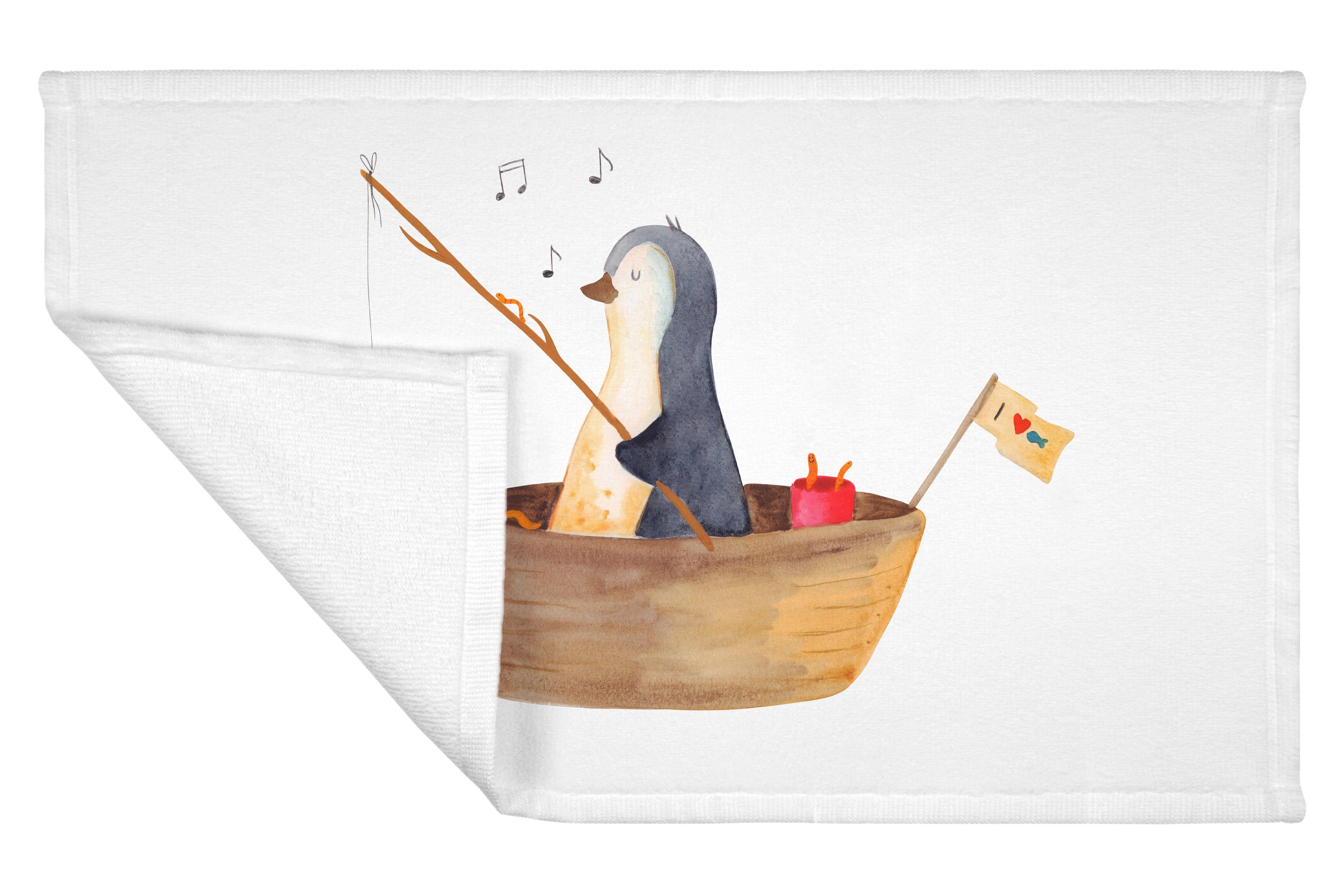 - Handtuch & Weiß Handt, Angelboot - Pinguin (1-St) Panda Kinder Geschenk, Mr. Frottier, Mrs. Pinguine,