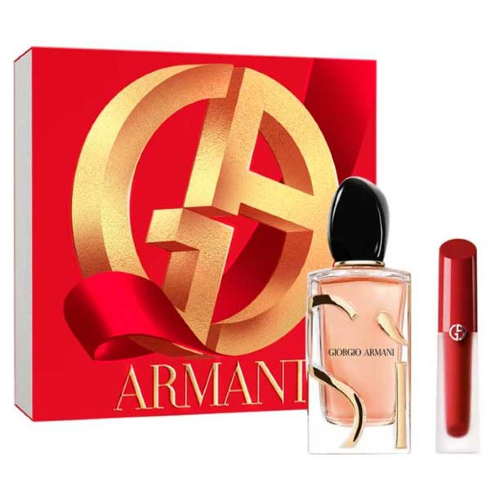 Giorgio Armani Eau de Parfum SET SI INTENSE EDP 100ML + LIP MAESTRI ...