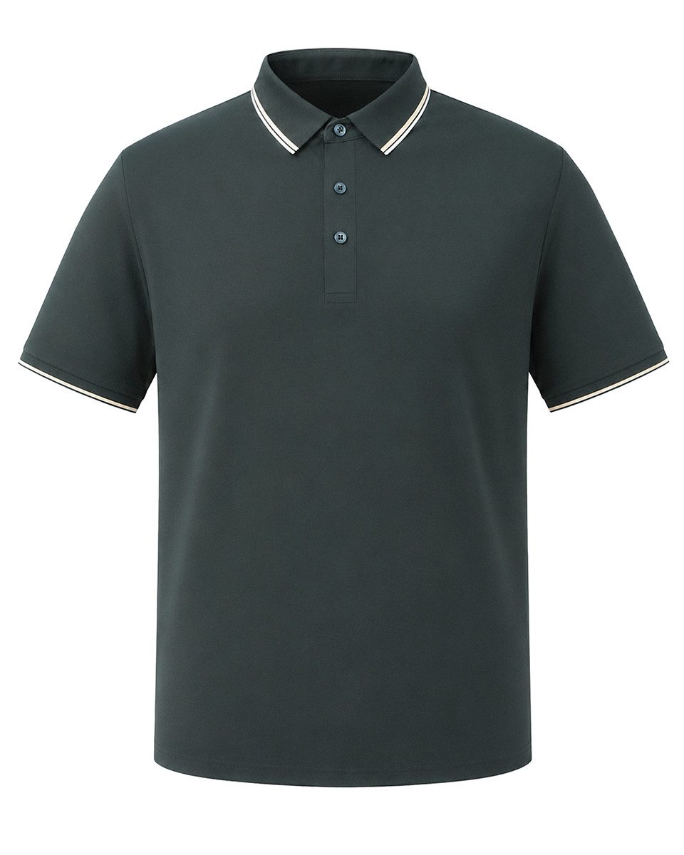 Allthemen Poloshirt Herren Elegantes Poloshirt Kurzarm mit Retro Kontrast Design