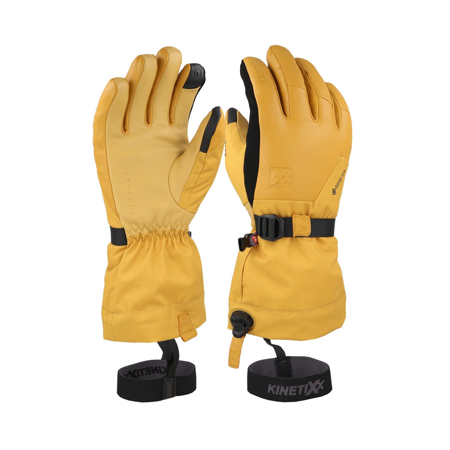 Kinetixx Skihandschuhe KinetiXx Beldin GTX® Herren Skihandschuhe – Warm & Wasserdicht (in Schwarz oder Mustard) Grip, Atmungsaktiv, Winddicht, Touchscreen kompatibel, Wasserdicht