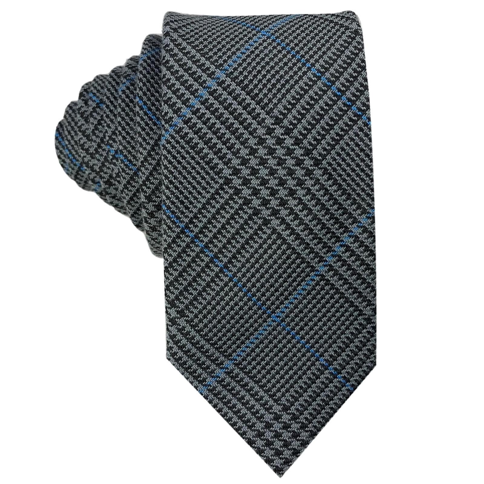 GASSANI Krawatte Herren-Krawatte Kariert, Karo-Krawatte z. Anzug Sakko Schmal Slim (1-St., Tweed-Krawatte, Sportlich, Modern, Schotten-Karo, Tartan-Muster) Woll-Schlips 6cm Schmale Retro Wollkrawatte, Schlips Binder Wolle