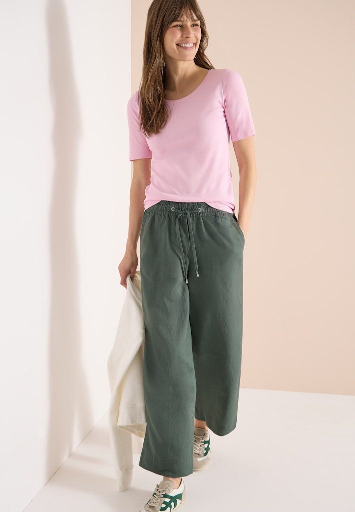 CECIL 3/4-Hose Cecil / Da.Casual-Hose / LINEN_Style Neele Solid LI_VIS