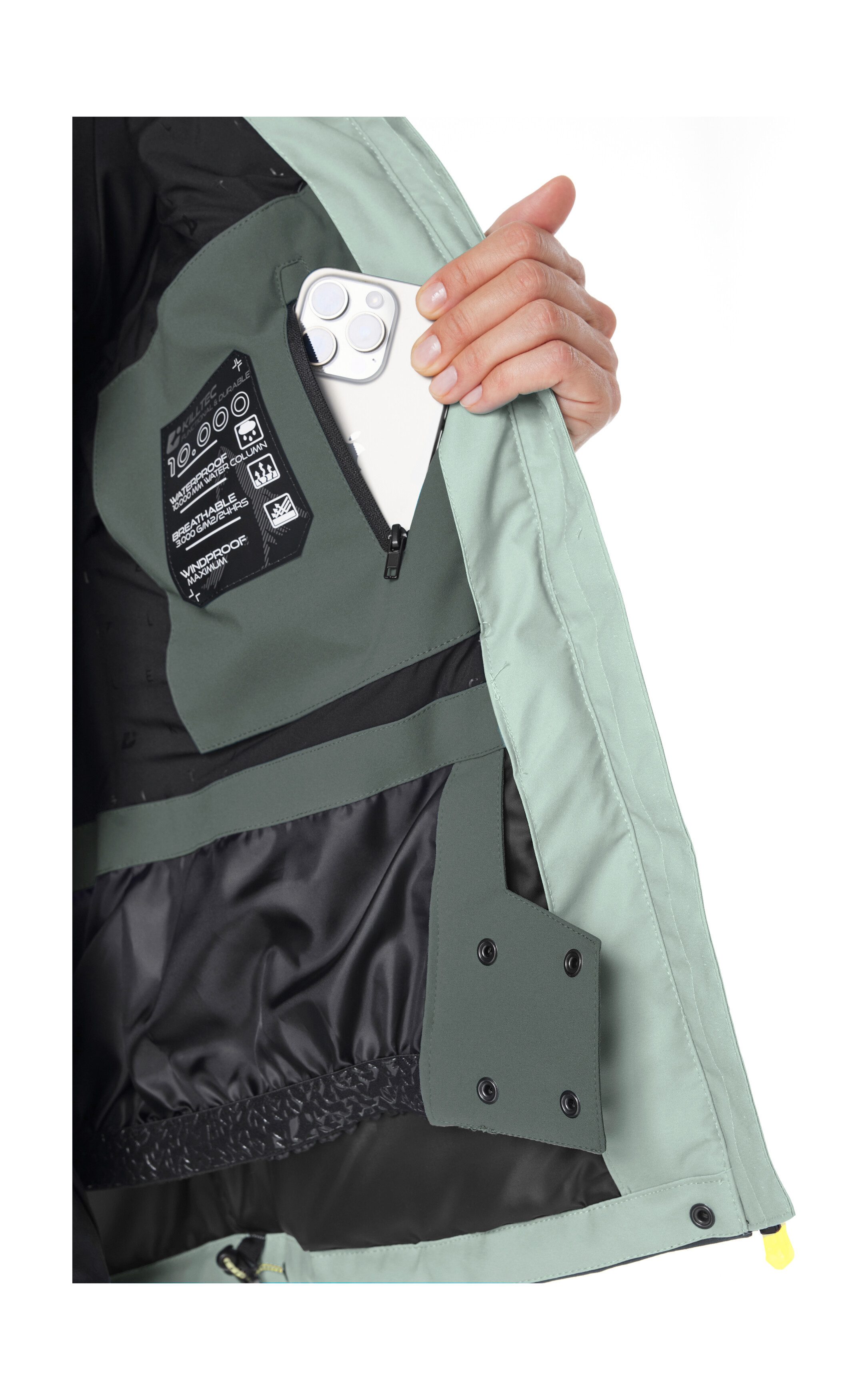 Killtec Skijacke KSW 67 WMN SKI JCKT Damen Skijacke: wasserdicht, atmungsaktiv, abnehmbare Kapuze – Bild 4 von 5