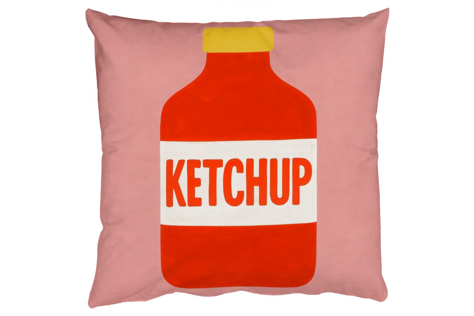 Dekokissen Ketchup - Flasche - Rot - Minimalistisch