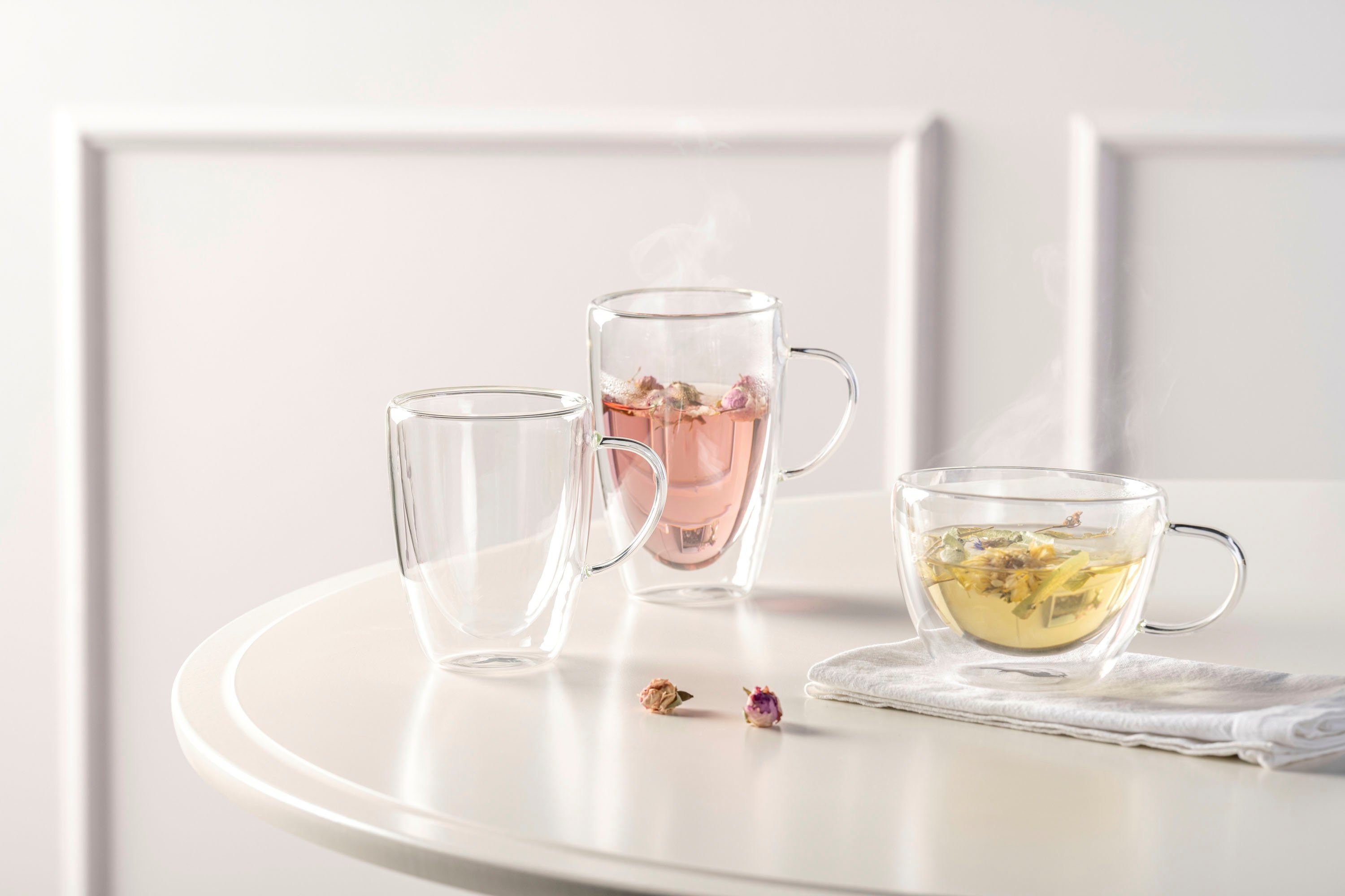 LEONARDO Gläser-Set DUO, 4-tlg., Borosilikatglas, doppelwandig, 4-teilig