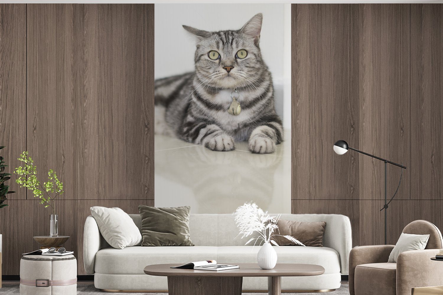 - Wohnzimmer Grau - MuchoWow - Schlafzimmer Kind, Katze Tier Mädchen St), - Küche, Jungen (2 - Vliestapete - Kinder Fototapete Matt, Fototapete für bedruckt,