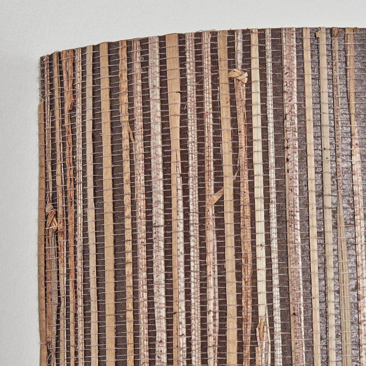 hofstein Wandleuchte Wandlampe aus Metall/Seegras in Schwarz/Braun, ohne Leuchtmittel, Wandleuchte m. Stecker/Schalter, Kabel, UP & Down Lichteffekt, 1 x E27