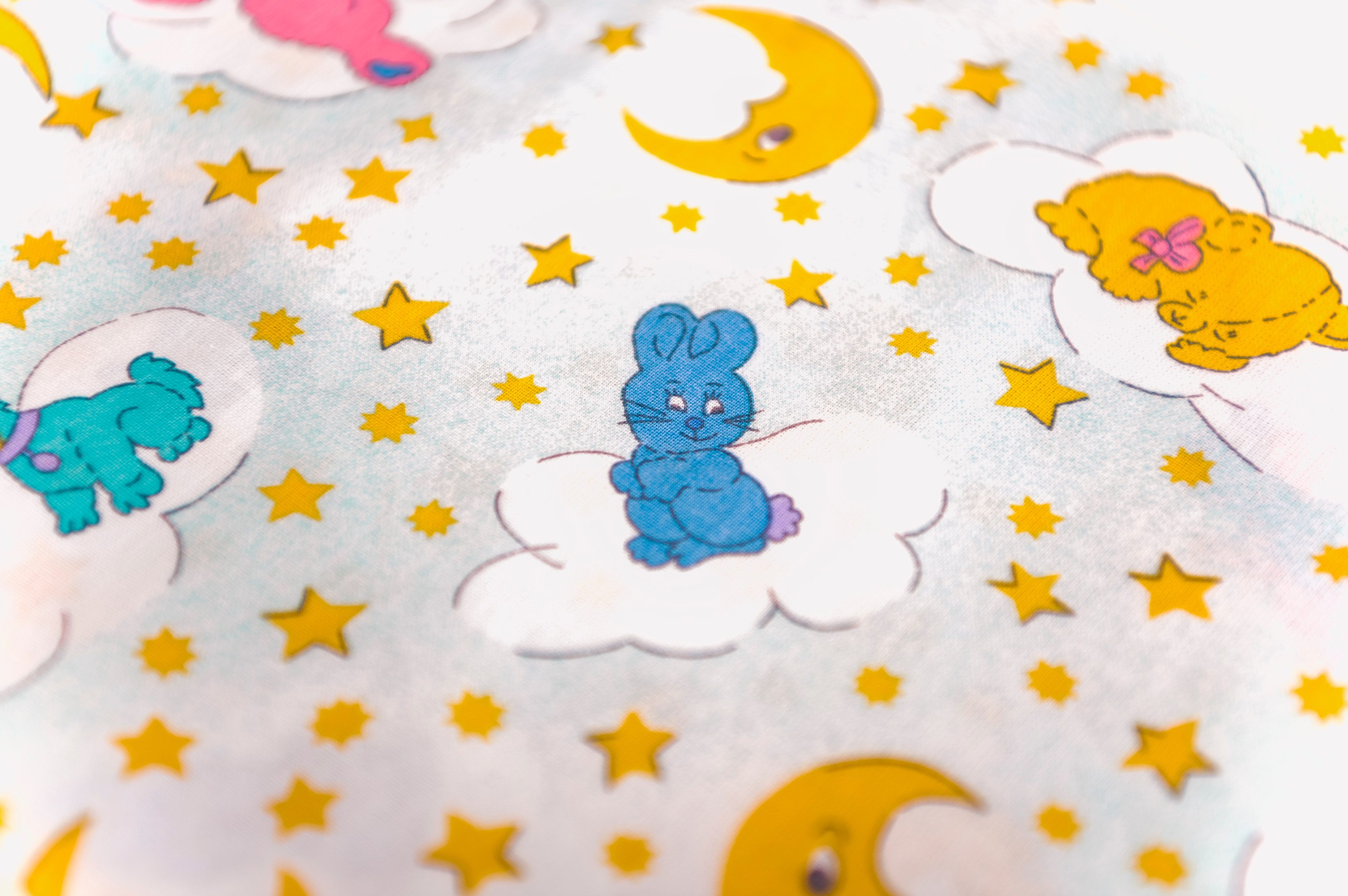 texpot Kissenbezug Kindermotiv Mond Sterne Hotelverschluss Bettbezug, (1 Stück), bedruckt