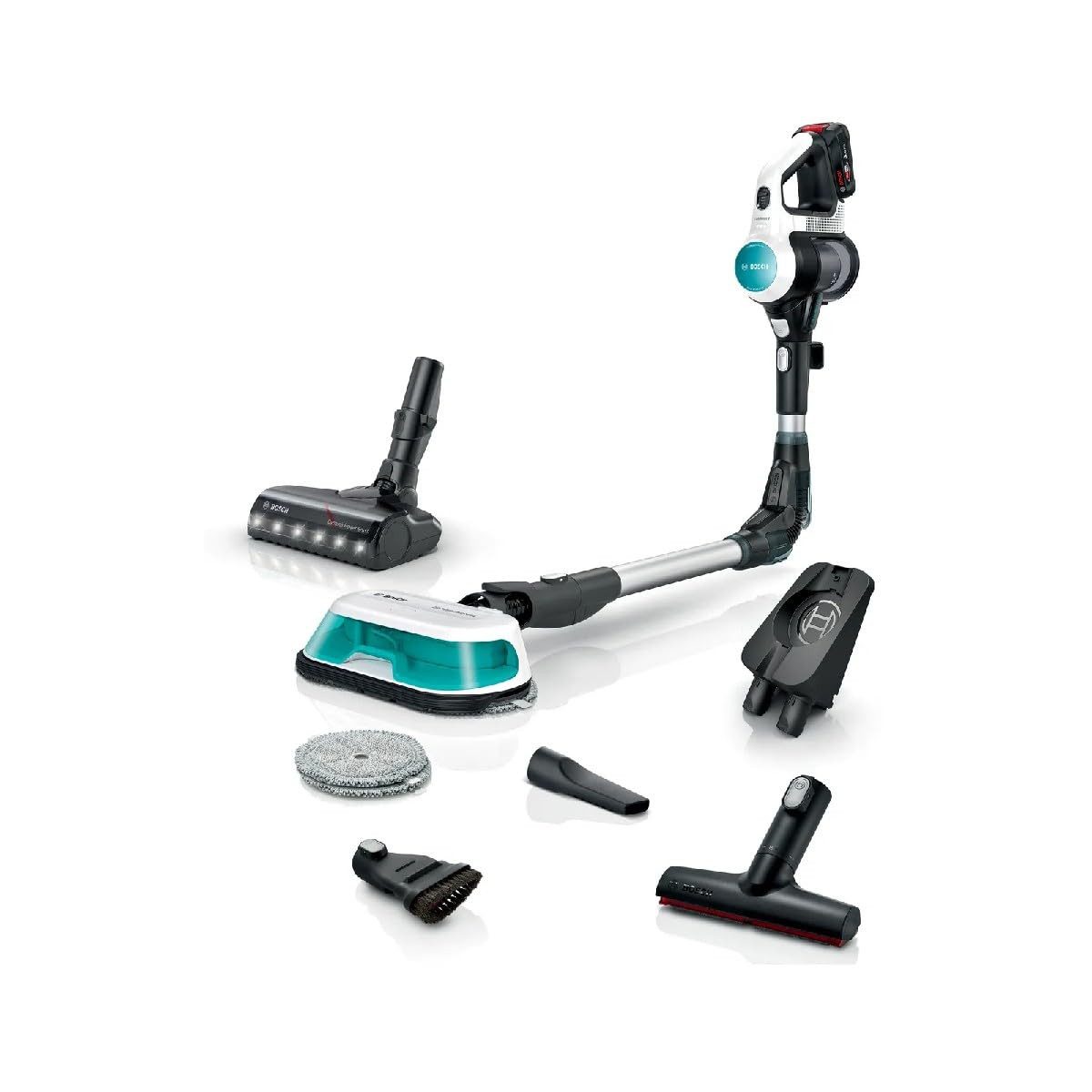 BOSCH Akku-Stielstaubsauger BCS71HYG1, Kabelloser 2-in-1 Akku-Staubsauger mit Wischfunktion