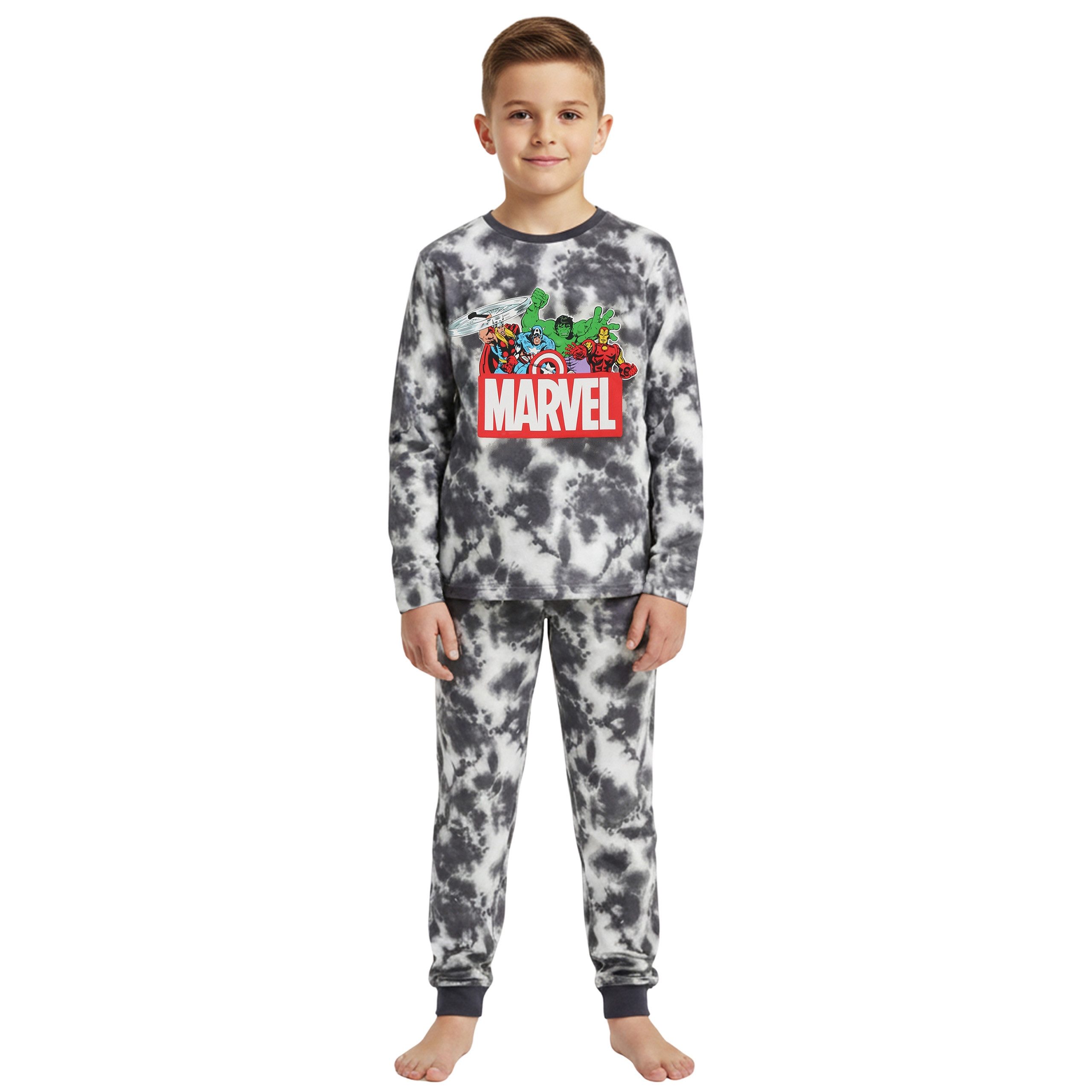 MARVEL Schlafanzug Marvel Avengers Schlafanzug für Jungen, 2-teilig, langer Pyjama
