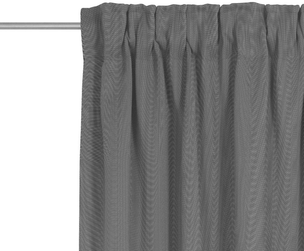 Vorhang Uni Collection light, nachhaltig blickdicht, schwarz/beige Jacquard, (1 Multifunktionsband aus Bio-Baumwolle Adam, St)