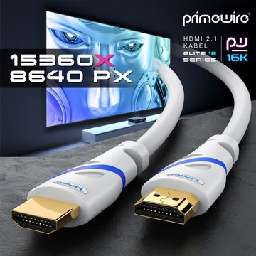 Primewire 16k 2.1, 16k 30 Hz 8k 60Hz 4k 120 Hz, HDMI-Kabel, 2.0b, HDMI Typ A (50 cm), Ultra High Speed Ethernet 48Gbps, UHD HDR 10+ eARC DV 3D VRR - 0,5m