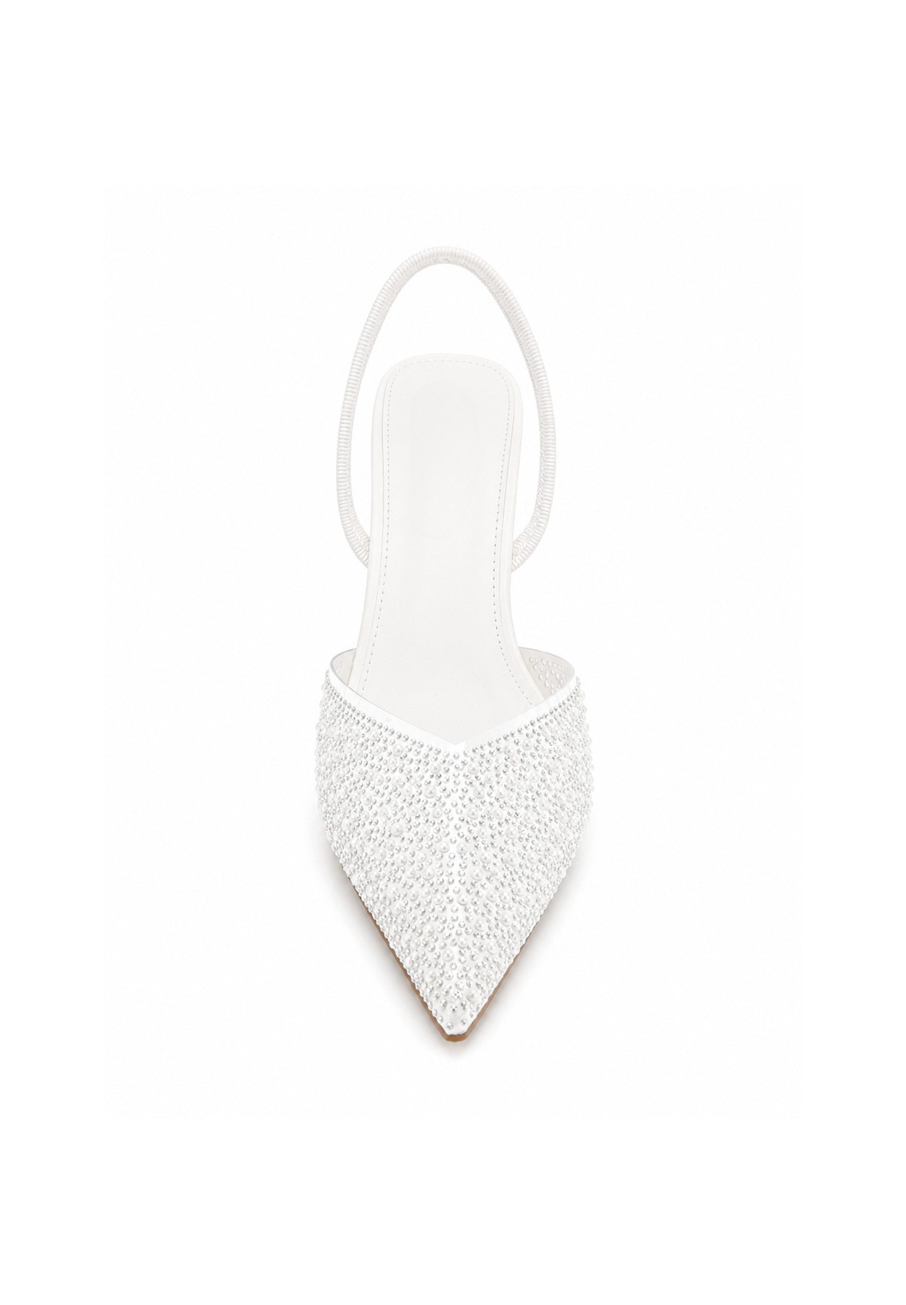 Day Vine Damen Slingpumps mit Strassbesatz, spitzer Form und Absatz High-Heel-Pumps