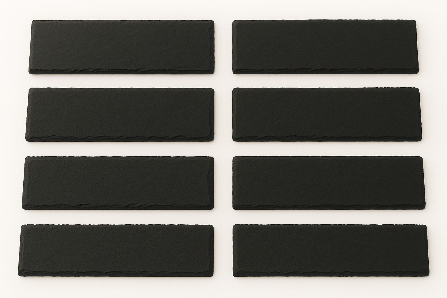 hausleben Servierplatte Schieferplatten 15x5 cm, (8-tlg), aus echtem Schiefer – Elegantes Design für Gastronomie & Zuhause