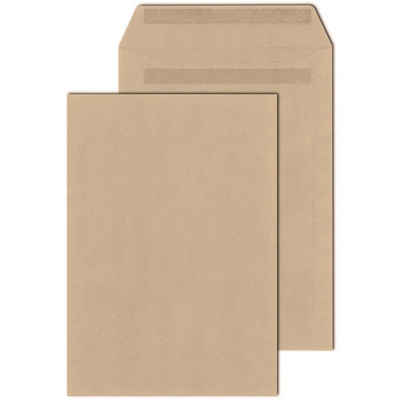 KK Verpackungen Briefumschlag, Versandtaschen DIN B4 250 x 353 mm Selbstklebung 110 g/m² Braun