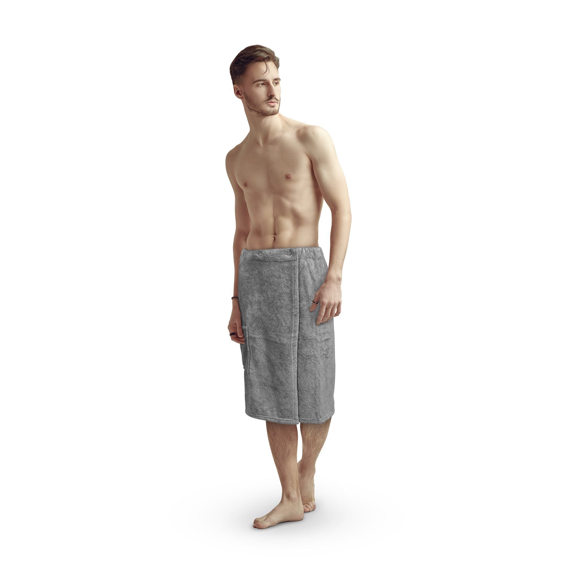 Bestlivings Saunatuch Herren 60x145cm, Sauna Kilt "Flauschig" Saunahandtuch günstig online kaufen