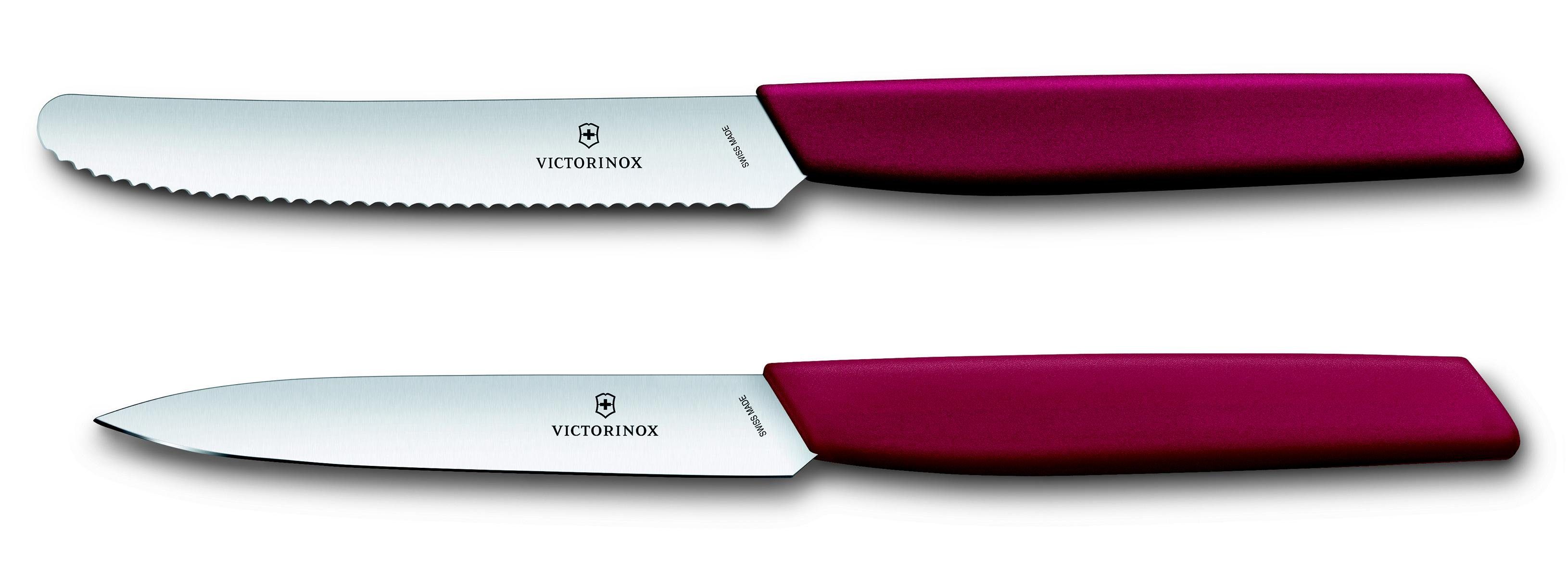 Victorinox Taschenmesser Swiss Modern Gemüsemesser-Set, 2-teilig, Berry LE 2022 | Taschenmesser