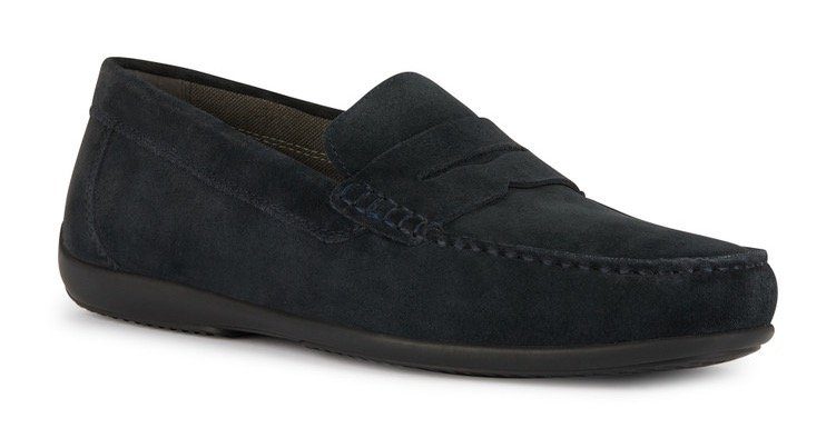 Geox U ASCANIO C Slipper Loafer, Pennyloafer, Slipper zum bequemen Schlupfen