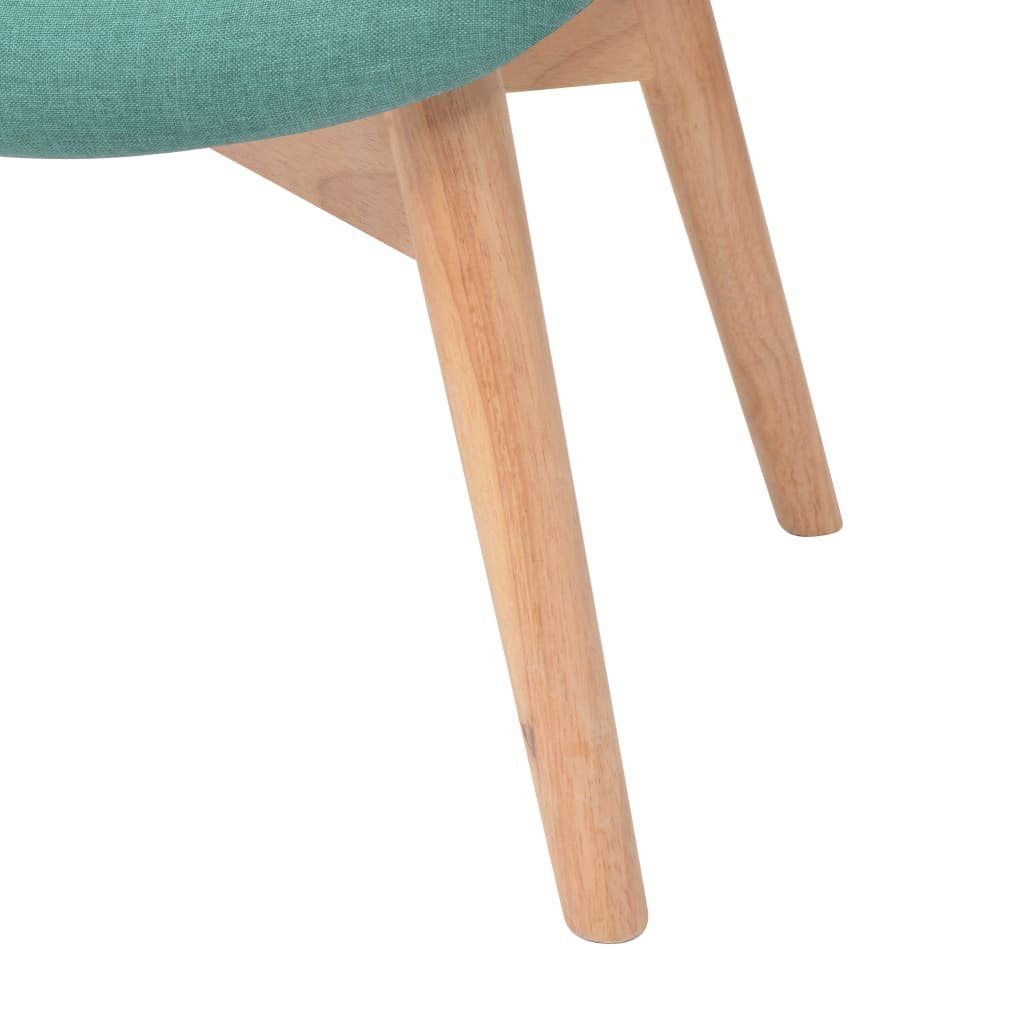 furnicato Sessel mit Fußhocker Grün Stoff