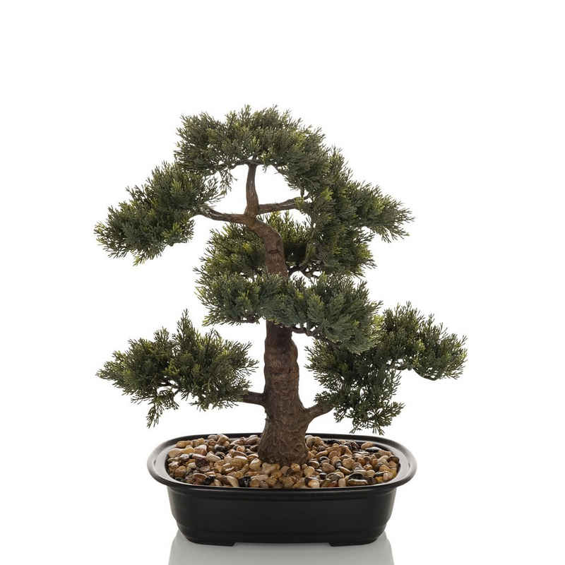 Künstliche Zimmerpflanze Deko Pflanzen, bümö, Höhe 44 cm, Kunstpflanze: Bonsai / Bonsaibaum für innen- und außen