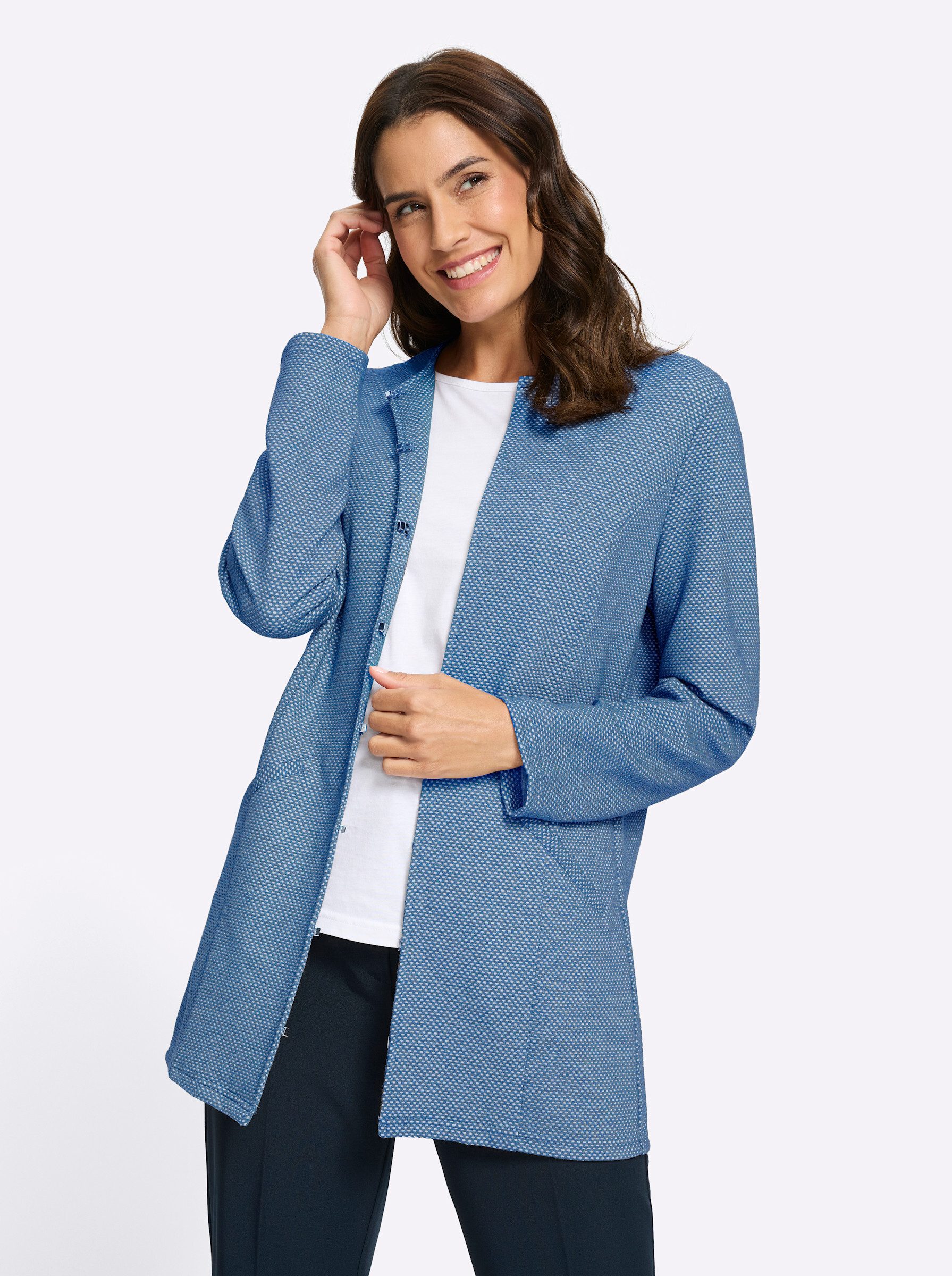 Witt Shirtjacke Shirtjacke Langarm Jersey, Jacquard