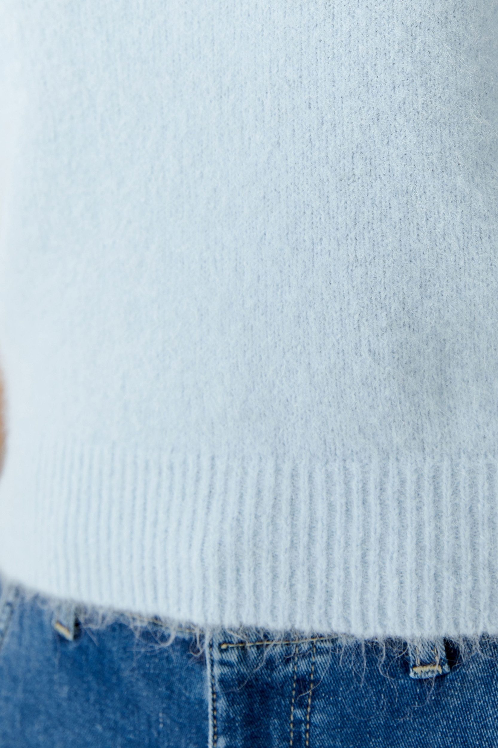 Oui Wollpullover Pullover celestial blue