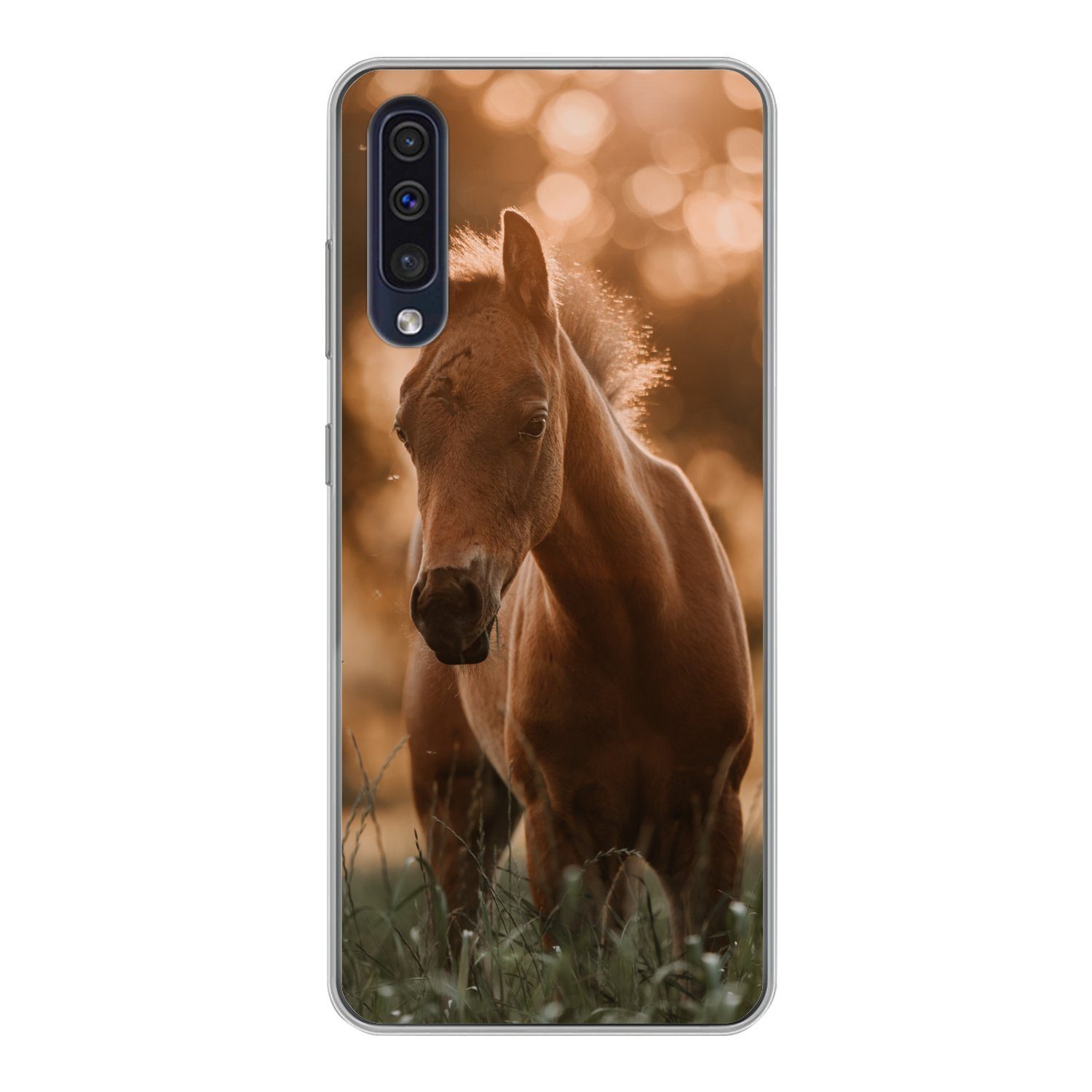 Handyhülle für Samsung Galaxy A30s Pferd - Licht - Landschaft