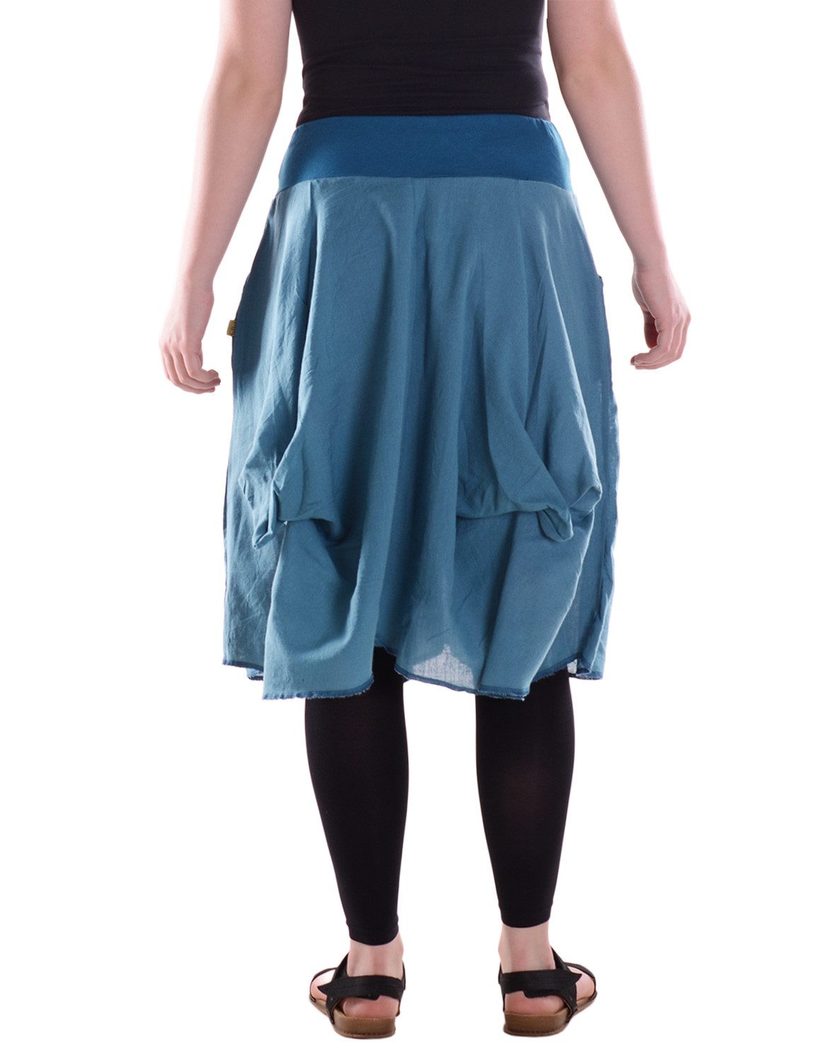Vishes Sommerrock Damen knielanger Rock Baumwolle günstig online kaufen