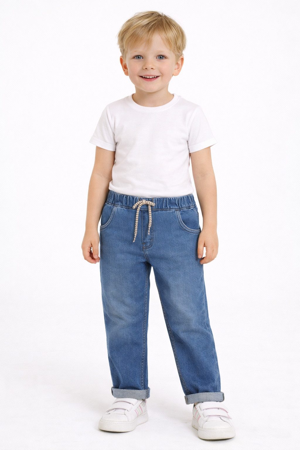 Hust & Claire Jeansjeggings HCJean Denim (1-tlg) Hust & Claire Jungen Jeans „Jean Denim“ mit Tunnelzug – Blue Denim