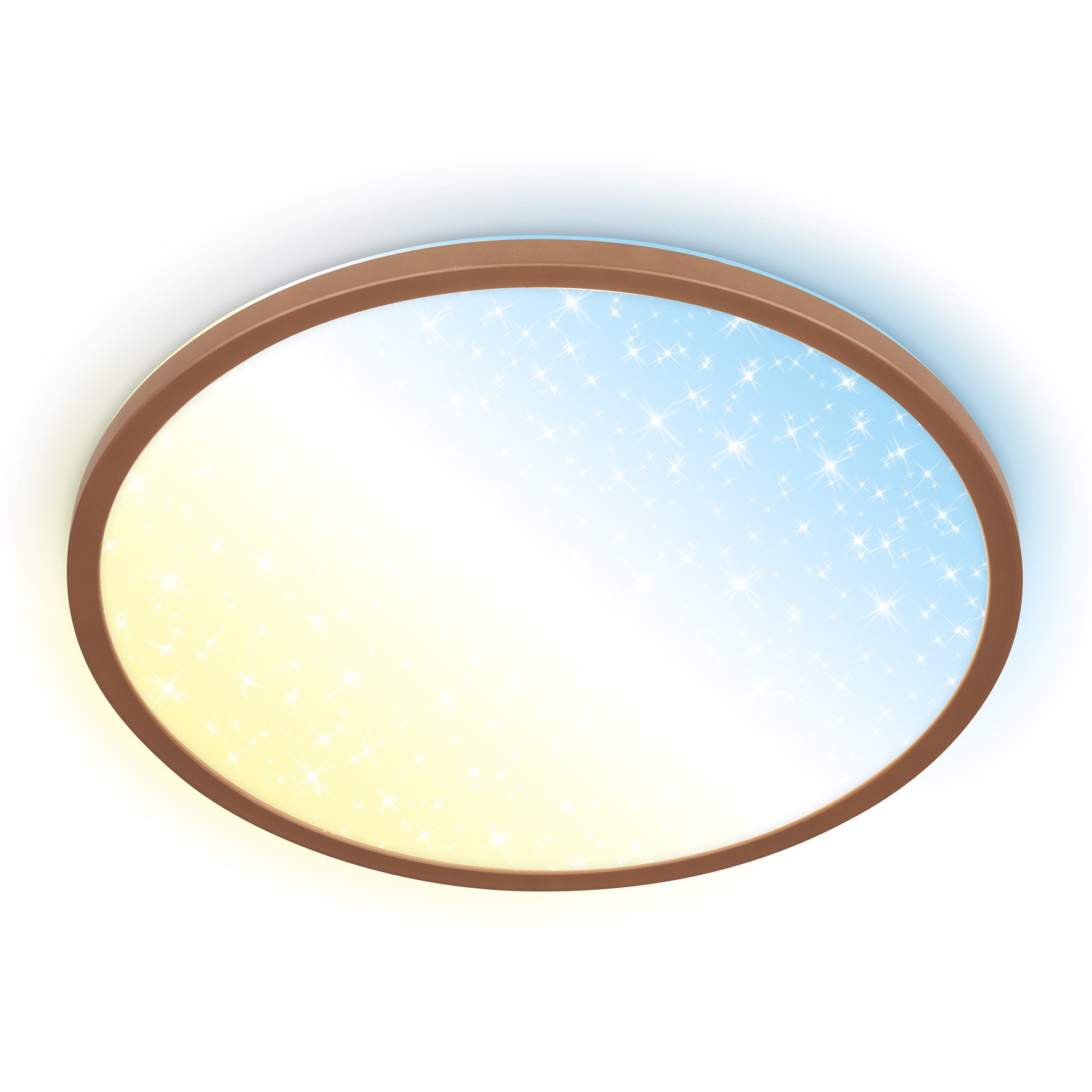 Briloner Leuchten LED Deckenleuchte Sternenhimmel-Effekt indirektes Licht Flaches Design, CCT, LED fest integriert