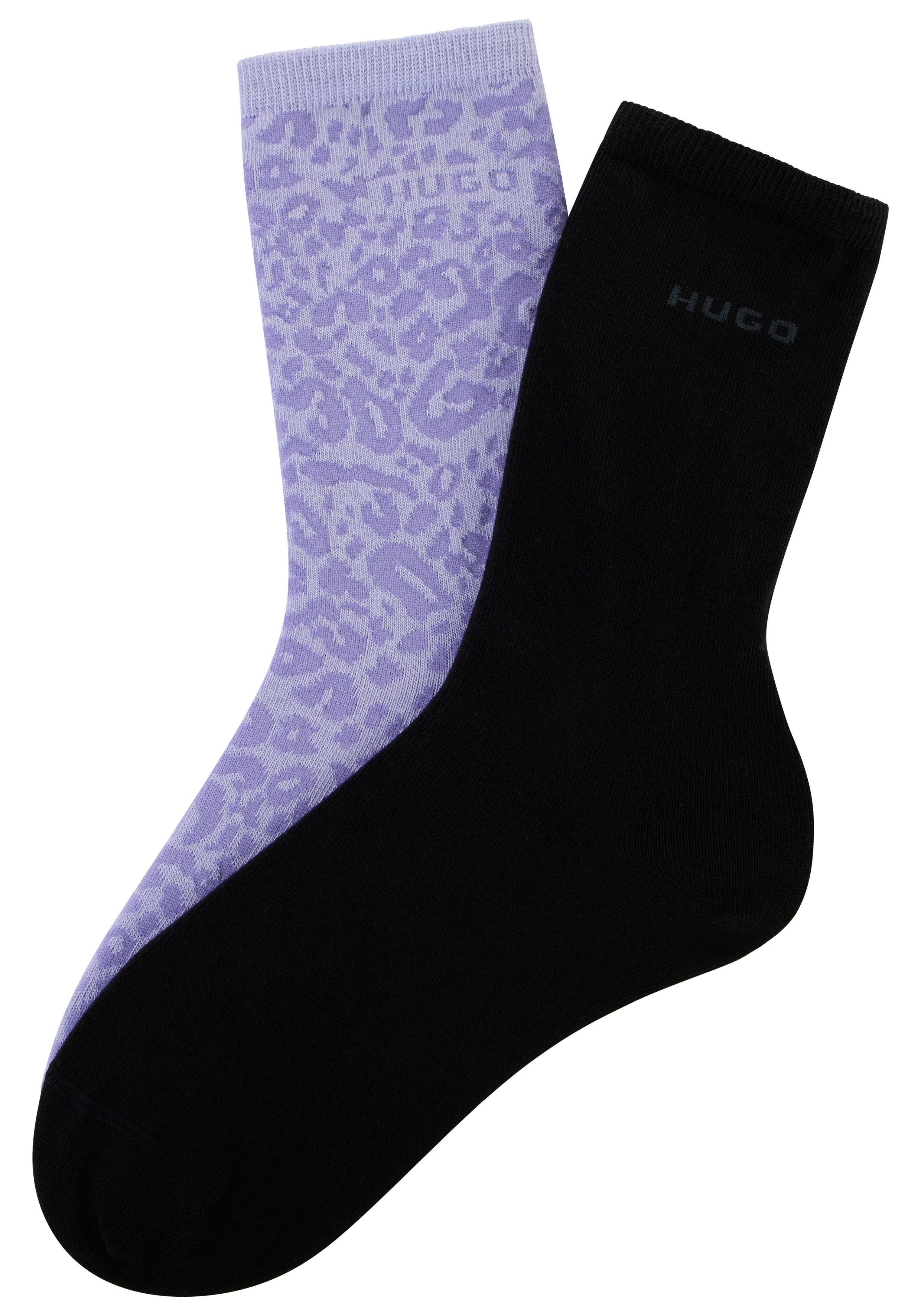 HUGO Socken LEO LOGO (Packung, 2-Paar) mit HUGO-Schriftzug günstig online kaufen