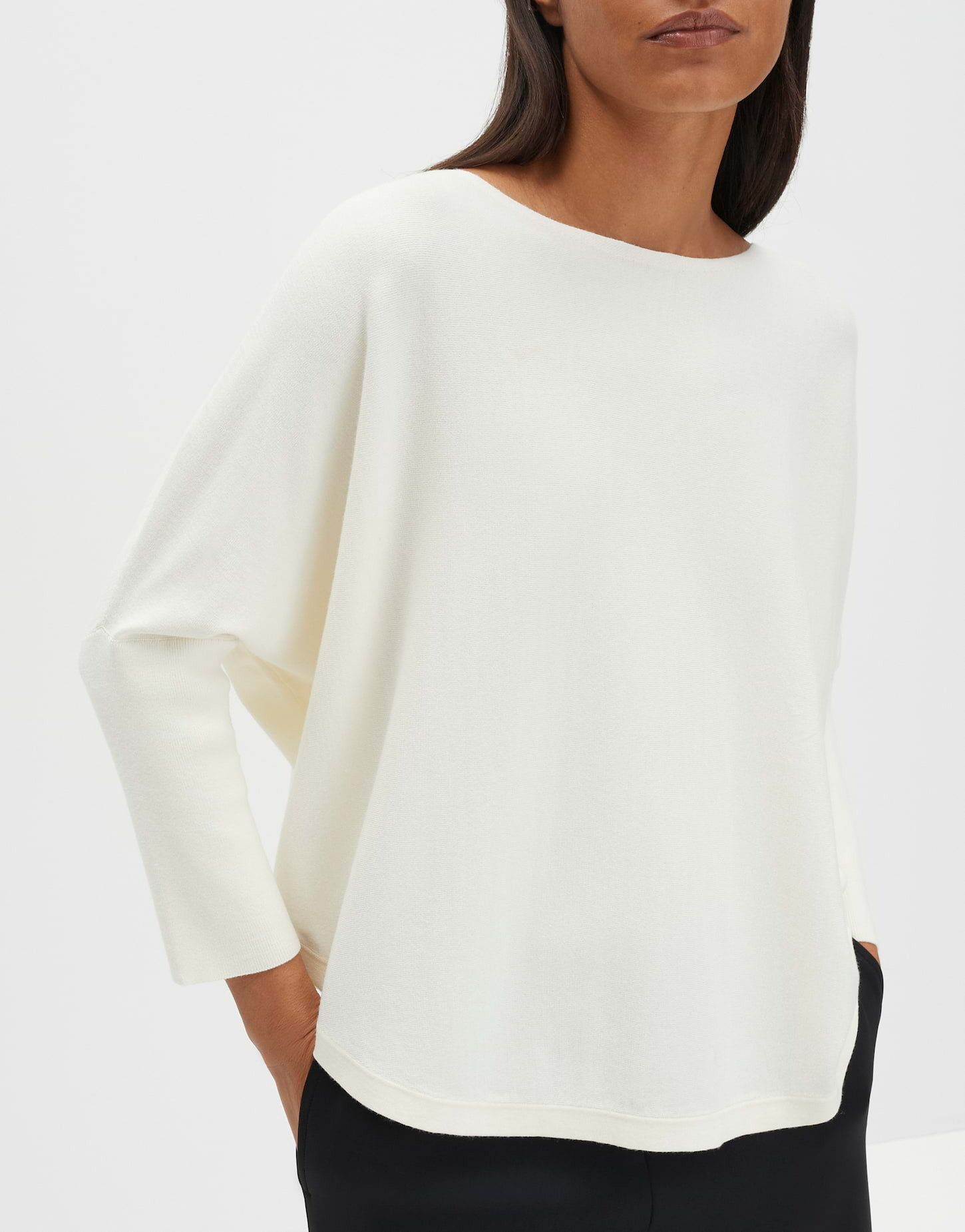 someday Strickpullover TIRAJA Oversized im Cape Stil oversized Passform, ovaler Schnitt, weich fließender Fall