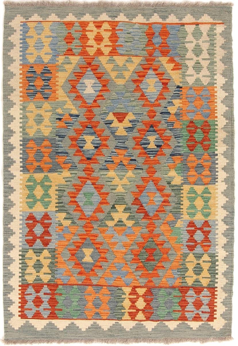 Orientteppich Kelim Afghan 102x147 Handgewebter Orientteppich, Nain Trading, rechteckig, Höhe: 3 mm