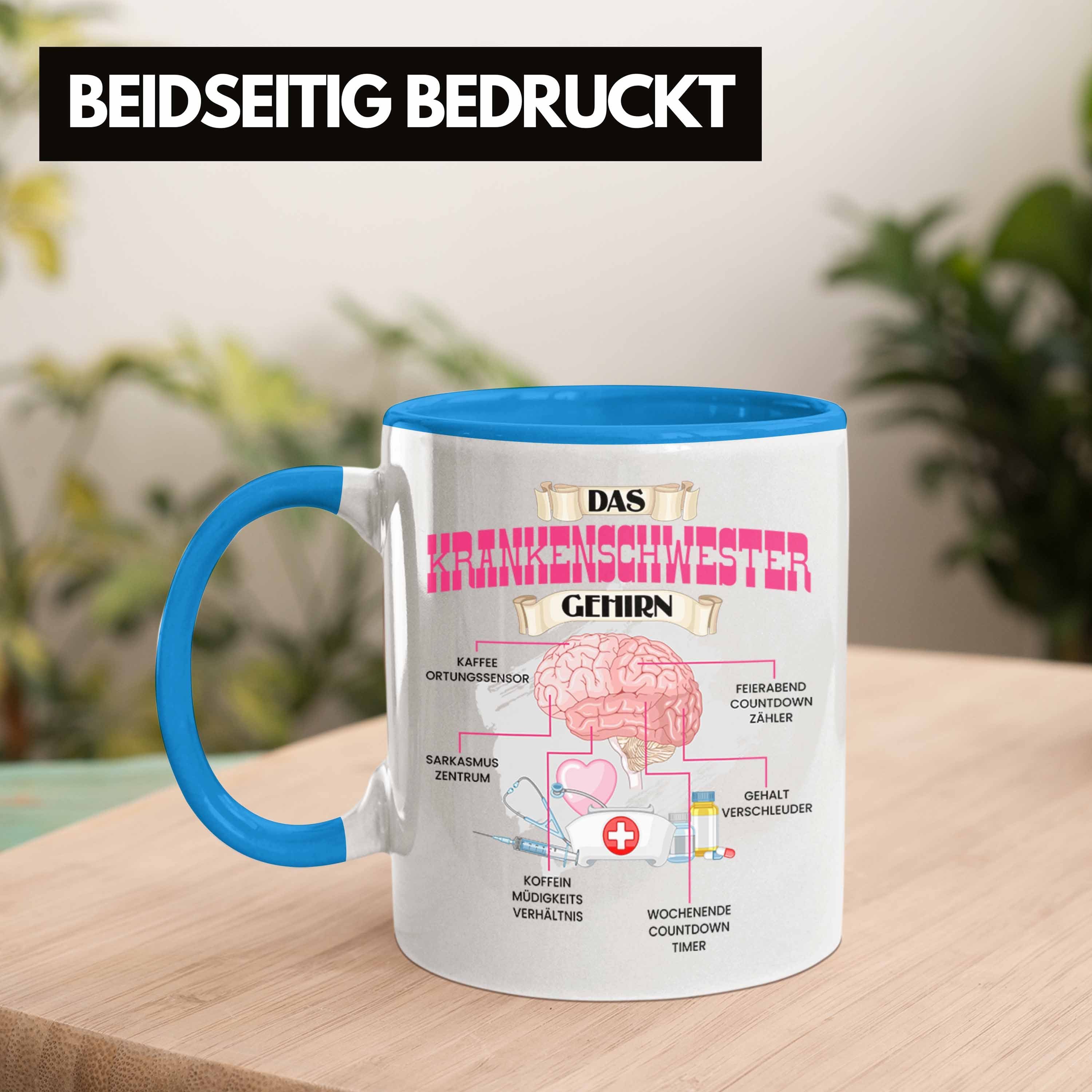 Trendation Tasse - Tasse Blau Krankenhaus für Lustiges Trendation Krankenschwester Geschenk