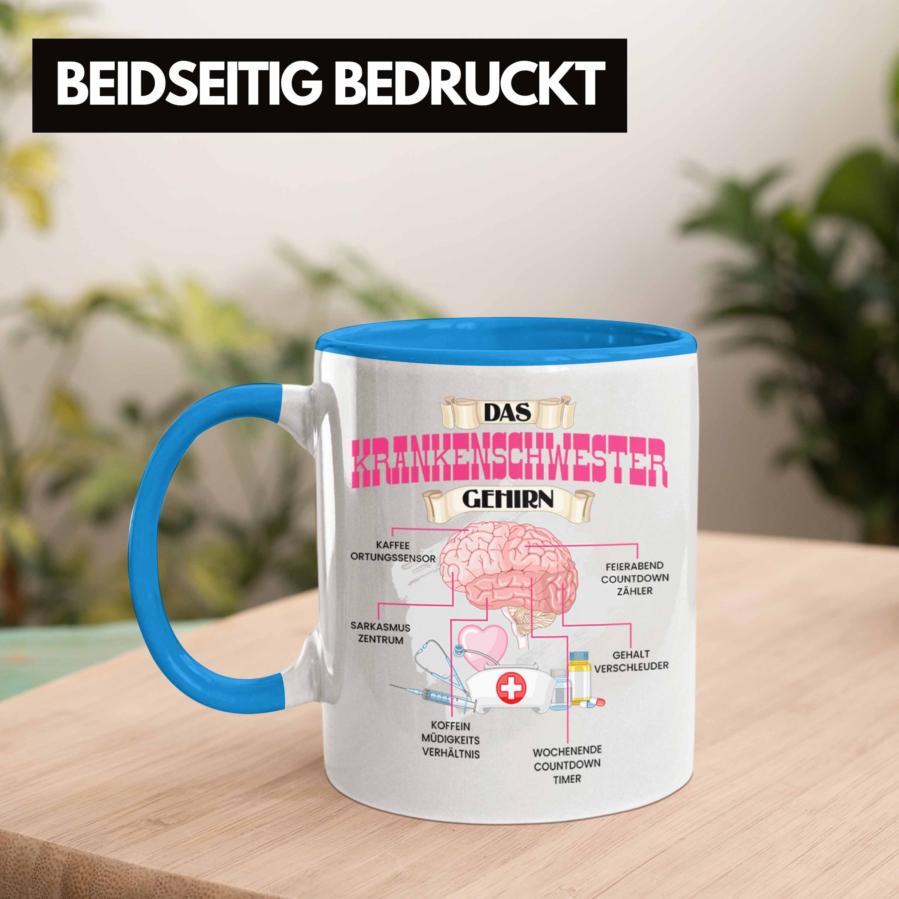 Tasse Trendation Krankenschwester Geschenk Blau Krankenhaus für Lustiges - Trendation Tasse